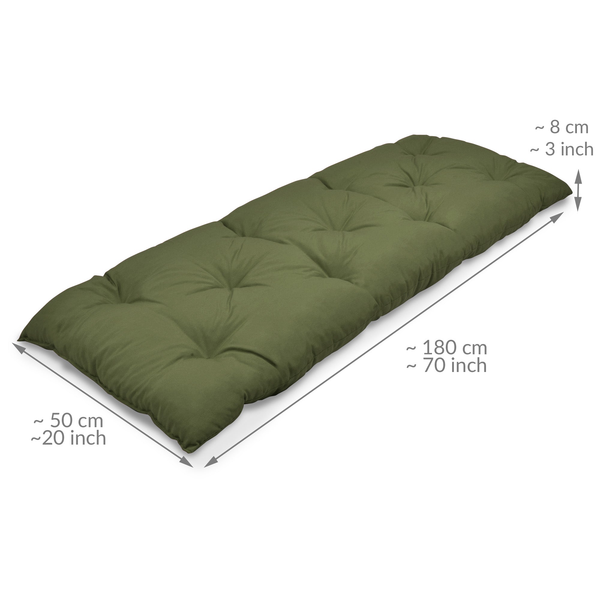 Beautissu Outdoor Gartenbank Sitzkissen 8 cm dick – Bankauflage Flair 