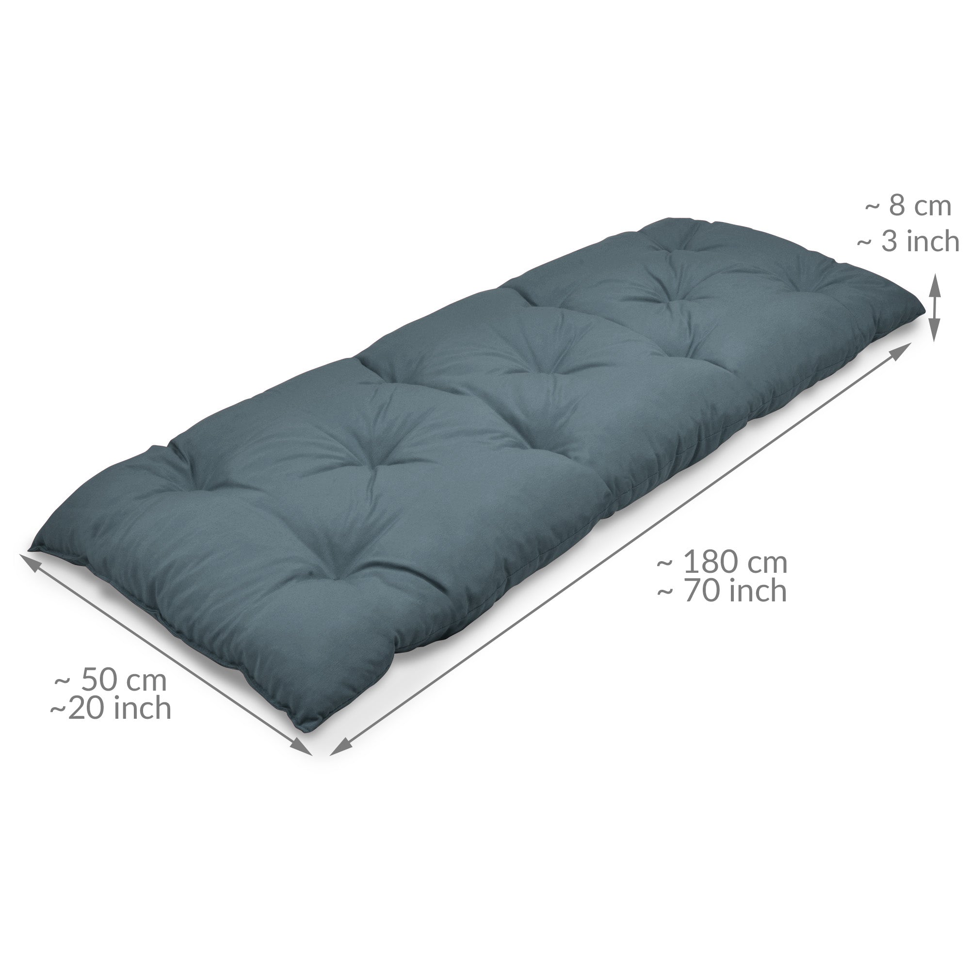 Beautissu Outdoor Gartenbank Sitzkissen 8 cm dick – Bankauflage Flair 