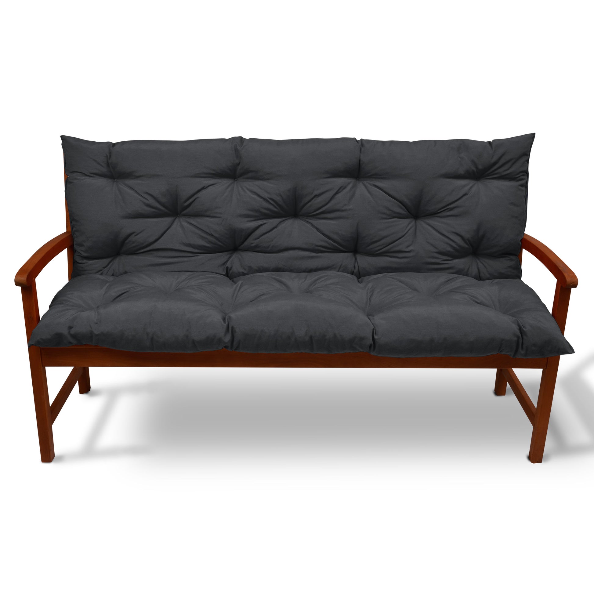 Beautissu Outdoor Gartenbank Sitzkissen mit Rückenlehne 8 cm dick – Ba