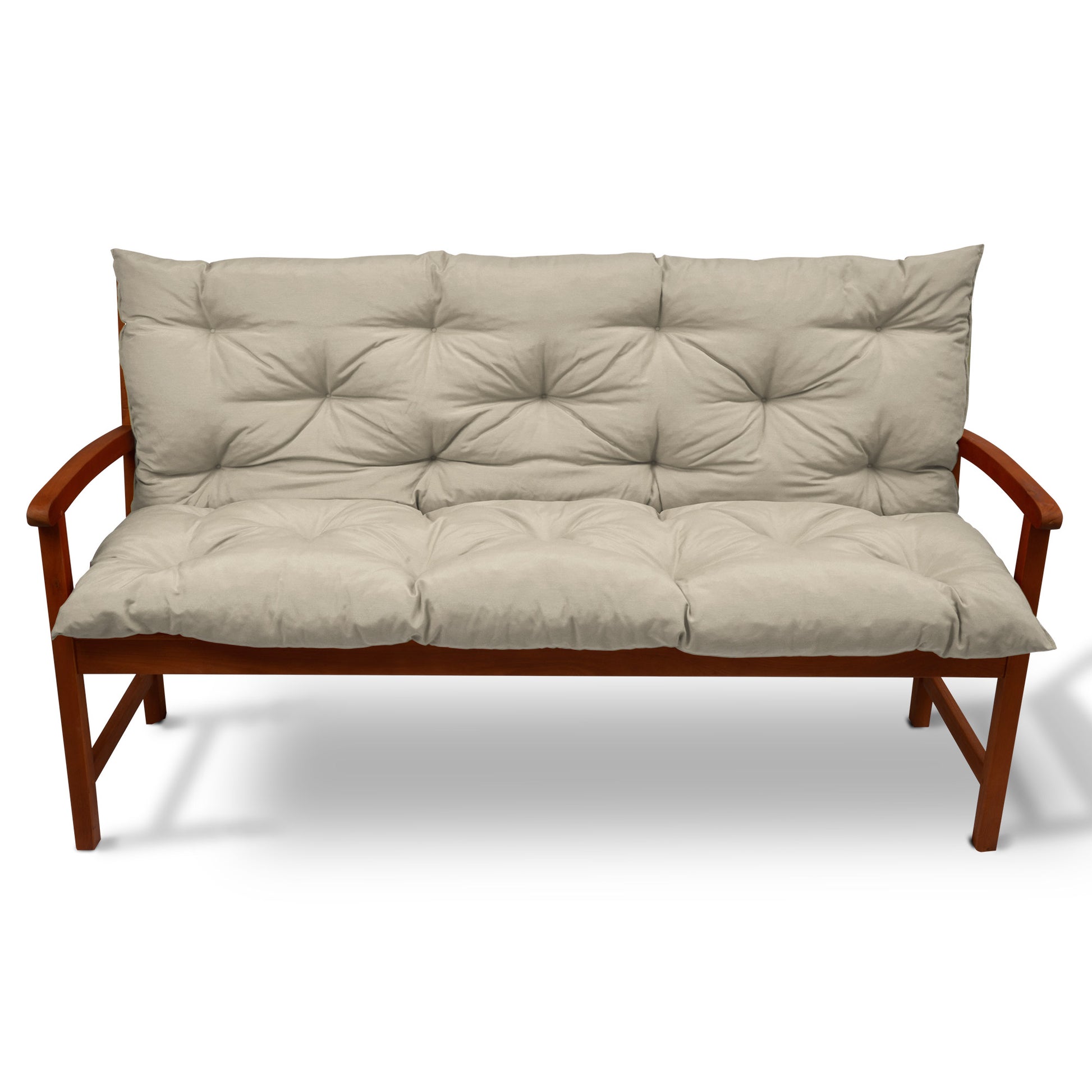 Beautissu Outdoor Gartenbank Sitzkissen mit Rückenlehne 8 cm dick – Ba