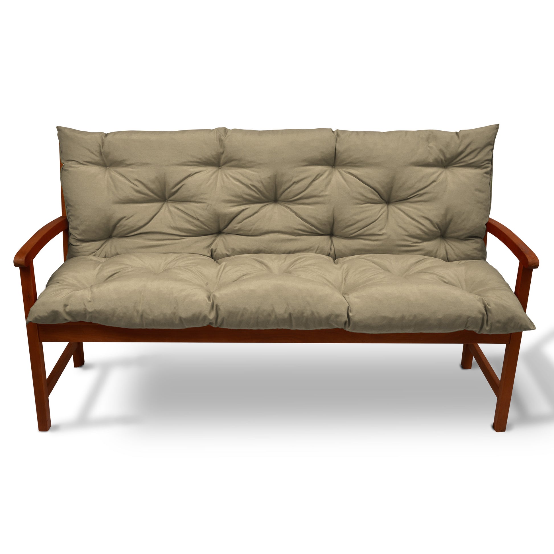 Beautissu Outdoor Gartenbank Sitzkissen mit Rückenlehne 8 cm dick – Ba