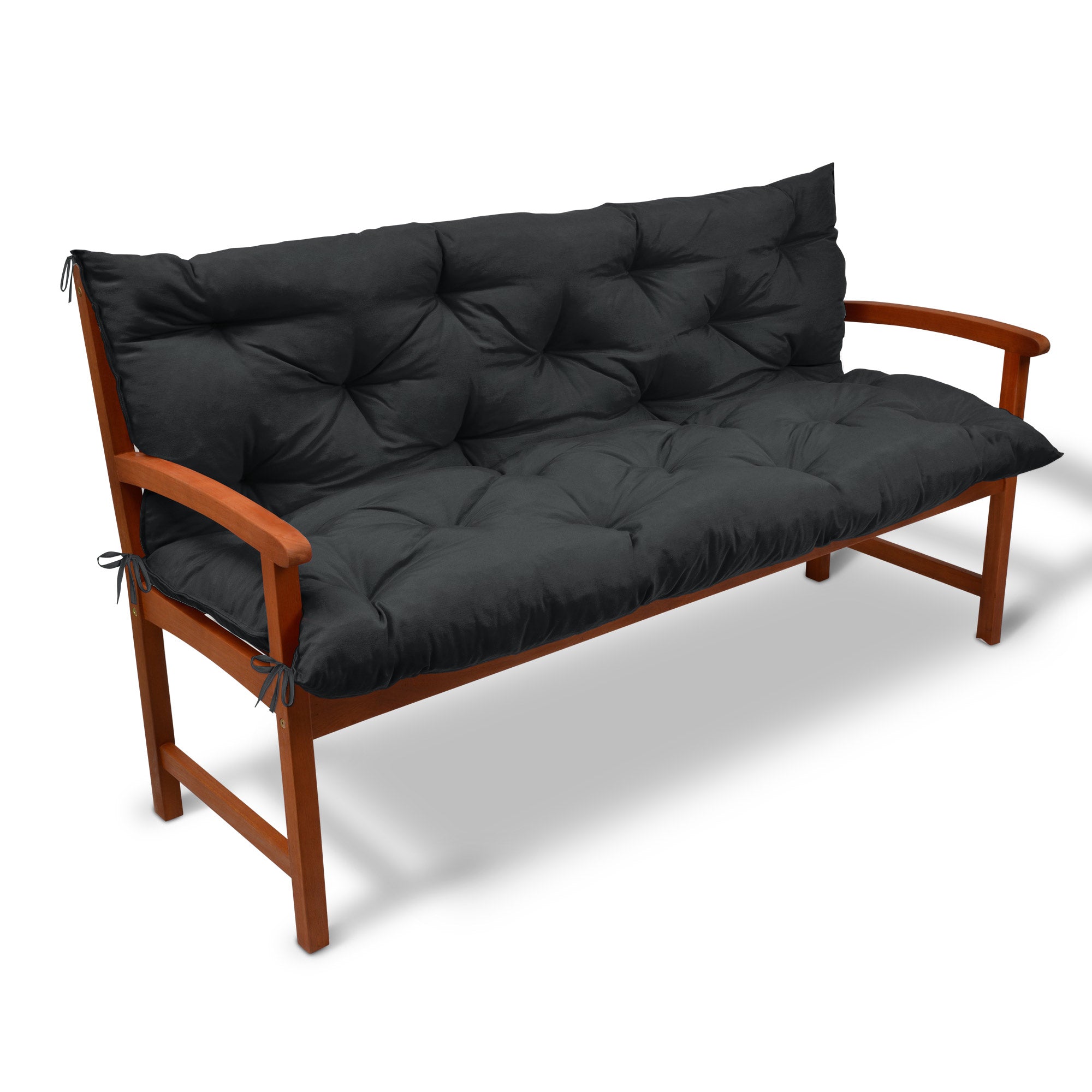 Beautissu Outdoor Gartenbank Sitzkissen mit Rückenlehne 8 cm dick – Ba