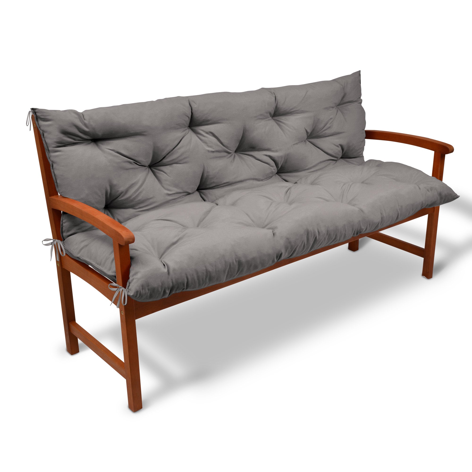 Beautissu Outdoor Gartenbank Sitzkissen mit Rückenlehne 8 cm dick – Ba