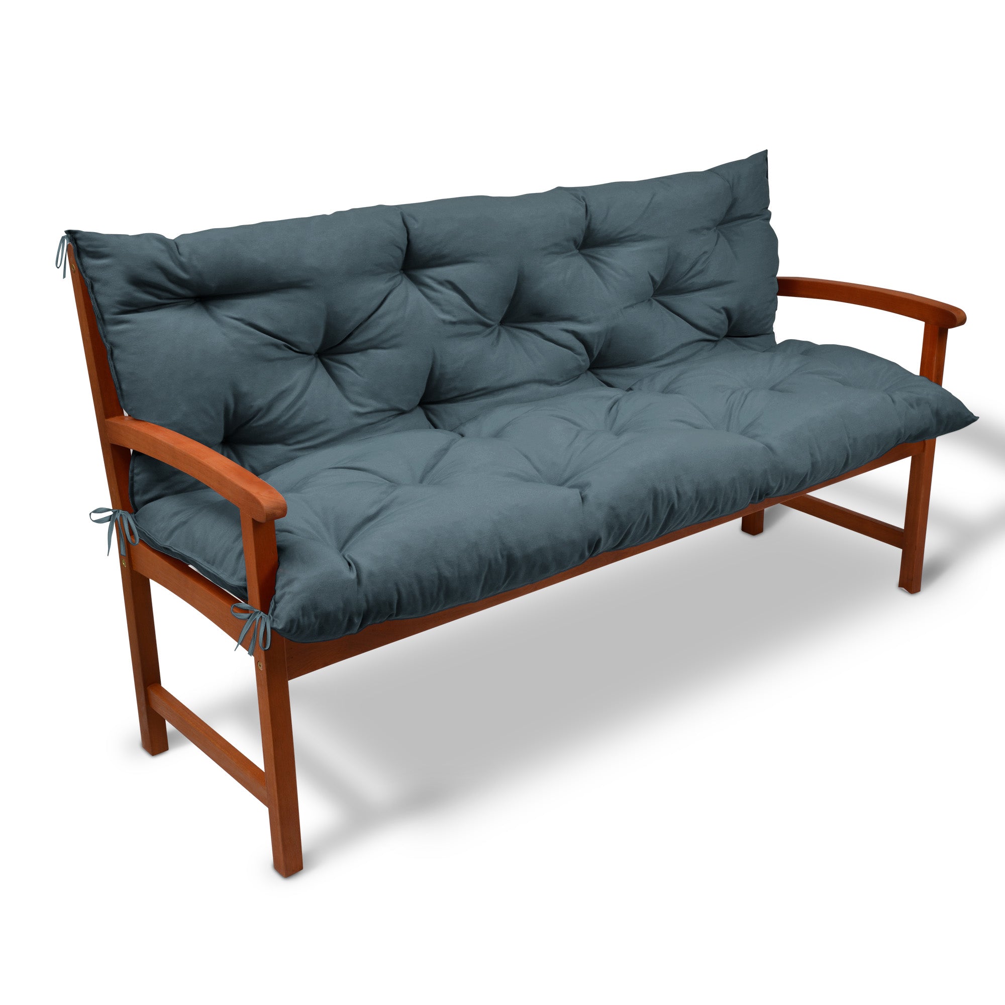 Beautissu Outdoor Gartenbank Sitzkissen mit Rückenlehne 8 cm dick – Ba