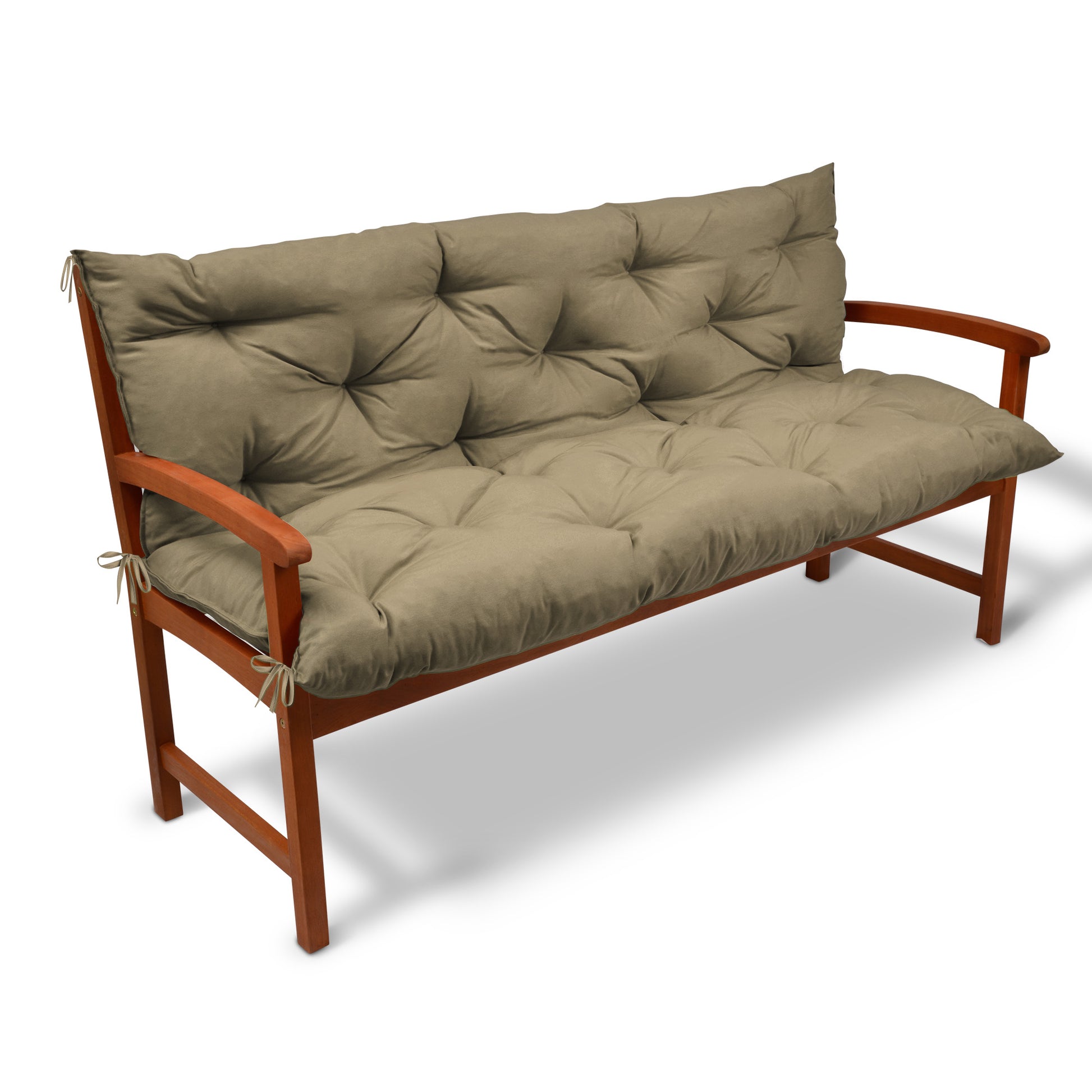 Beautissu Outdoor Gartenbank Sitzkissen mit Rückenlehne 8 cm dick – Ba