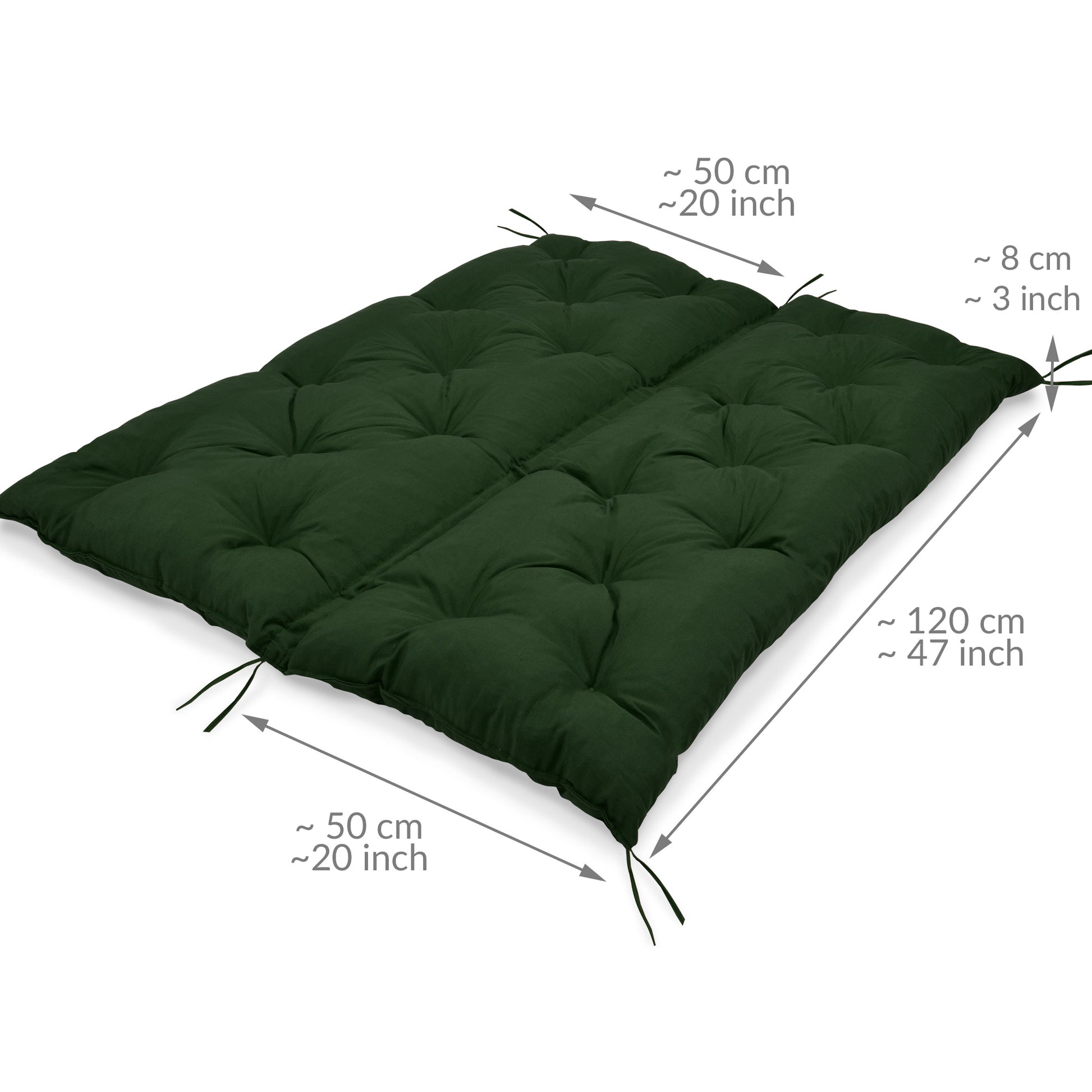 Beautissu Outdoor Gartenbank Sitzkissen mit Rückenlehne 8 cm dick – Ba