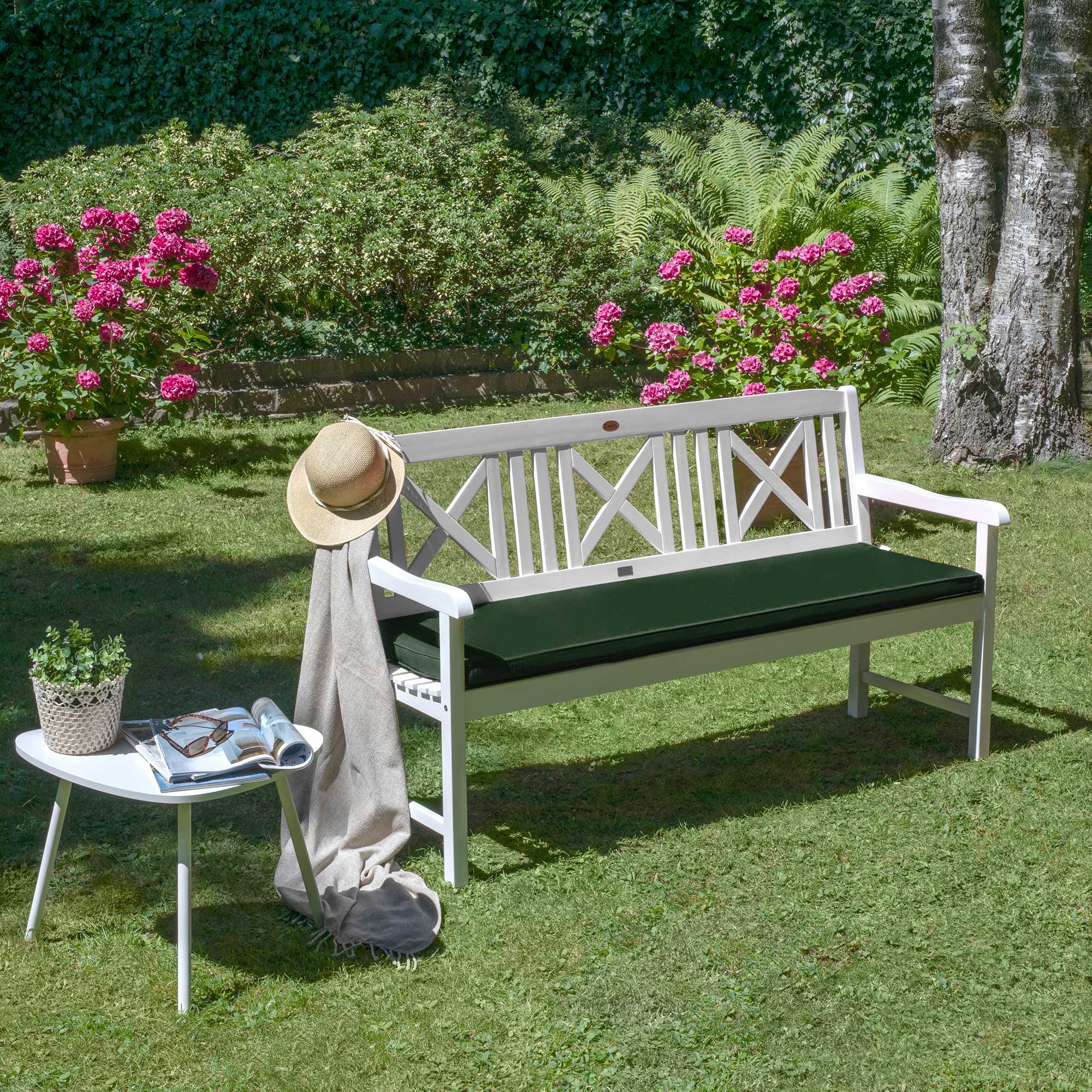 Beautissu Outdoor Gartenbank Sitzkissen 5 cm dick – Bankauflage Loft B