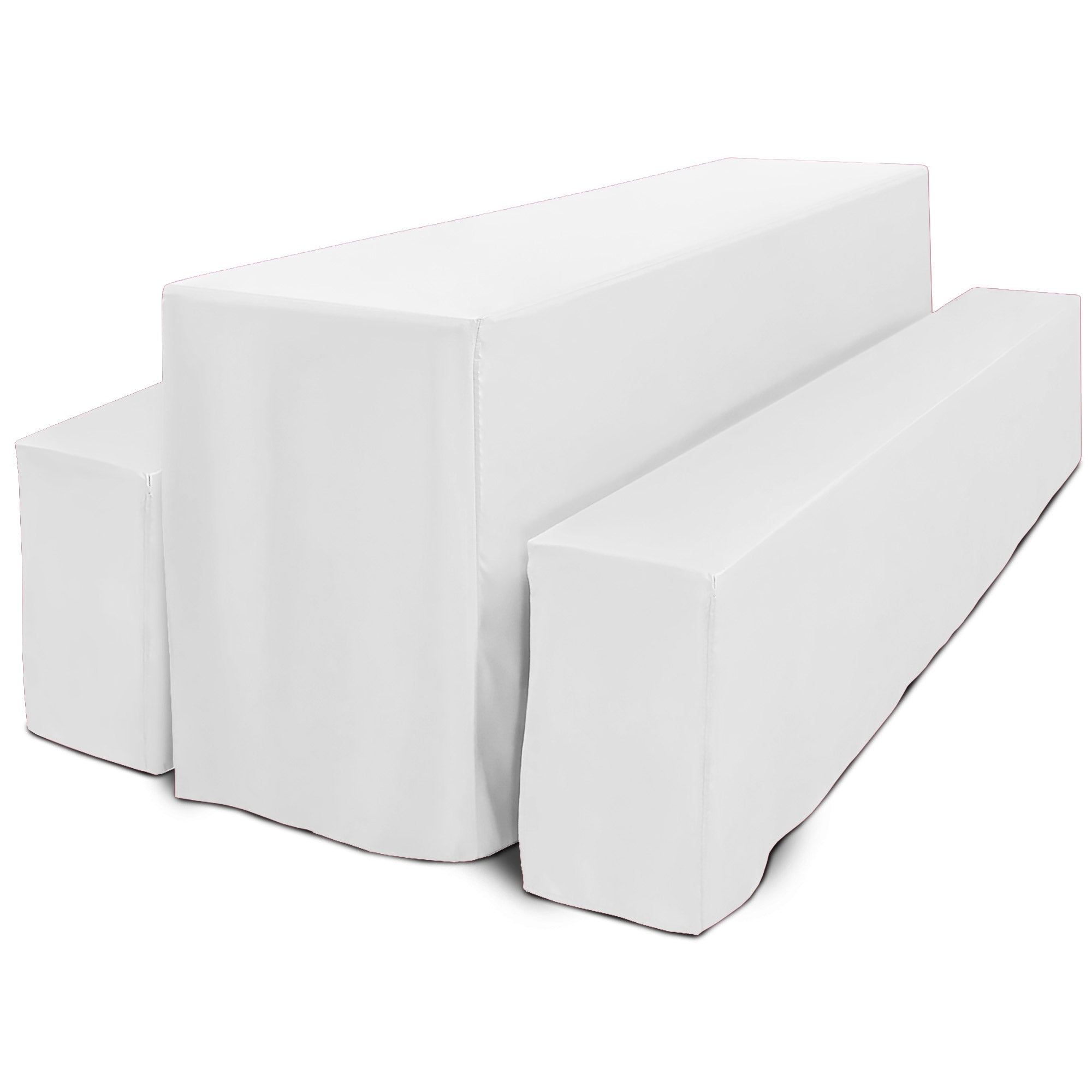 Beautissu 3tlg. Hussen für Bierzeltgarnitur 200x50/70 cm – Biertischhu