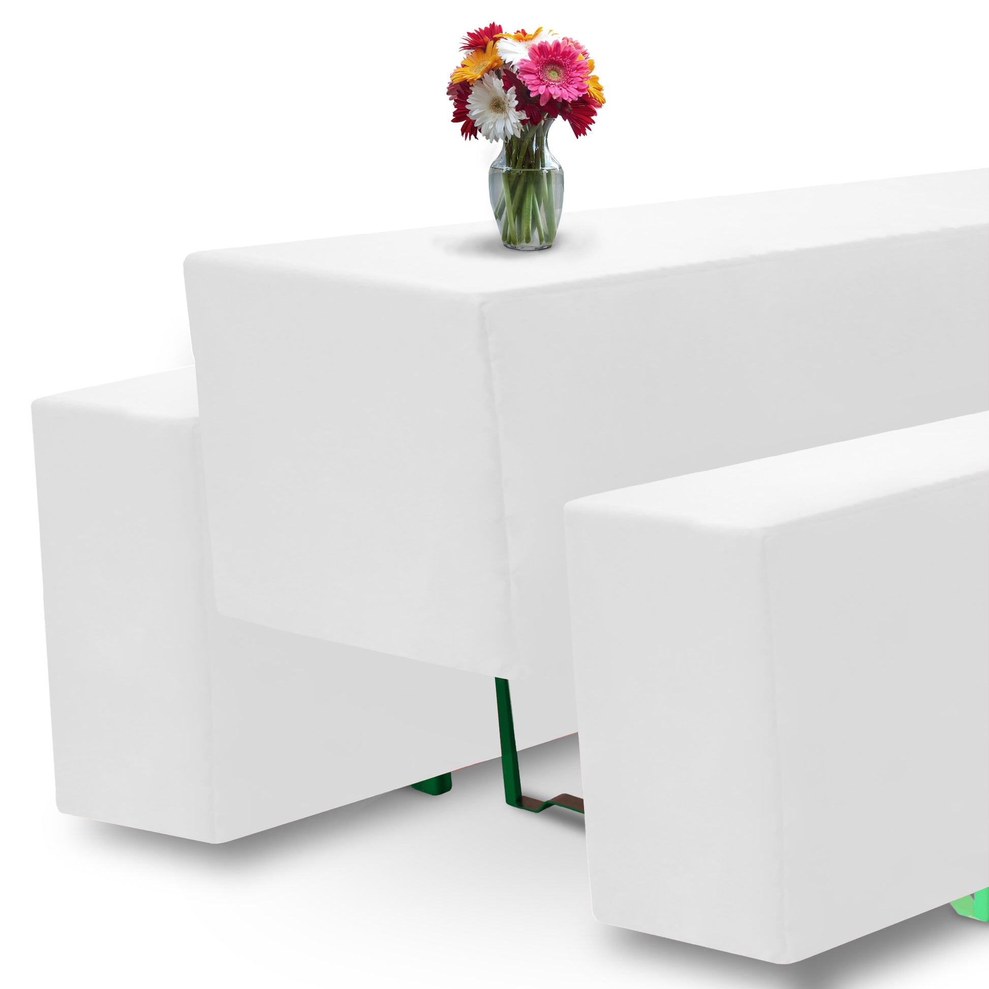 Beautissu 3tlg. Hussen für Bierzeltgarnitur 200x50/70 cm – Biertischhu