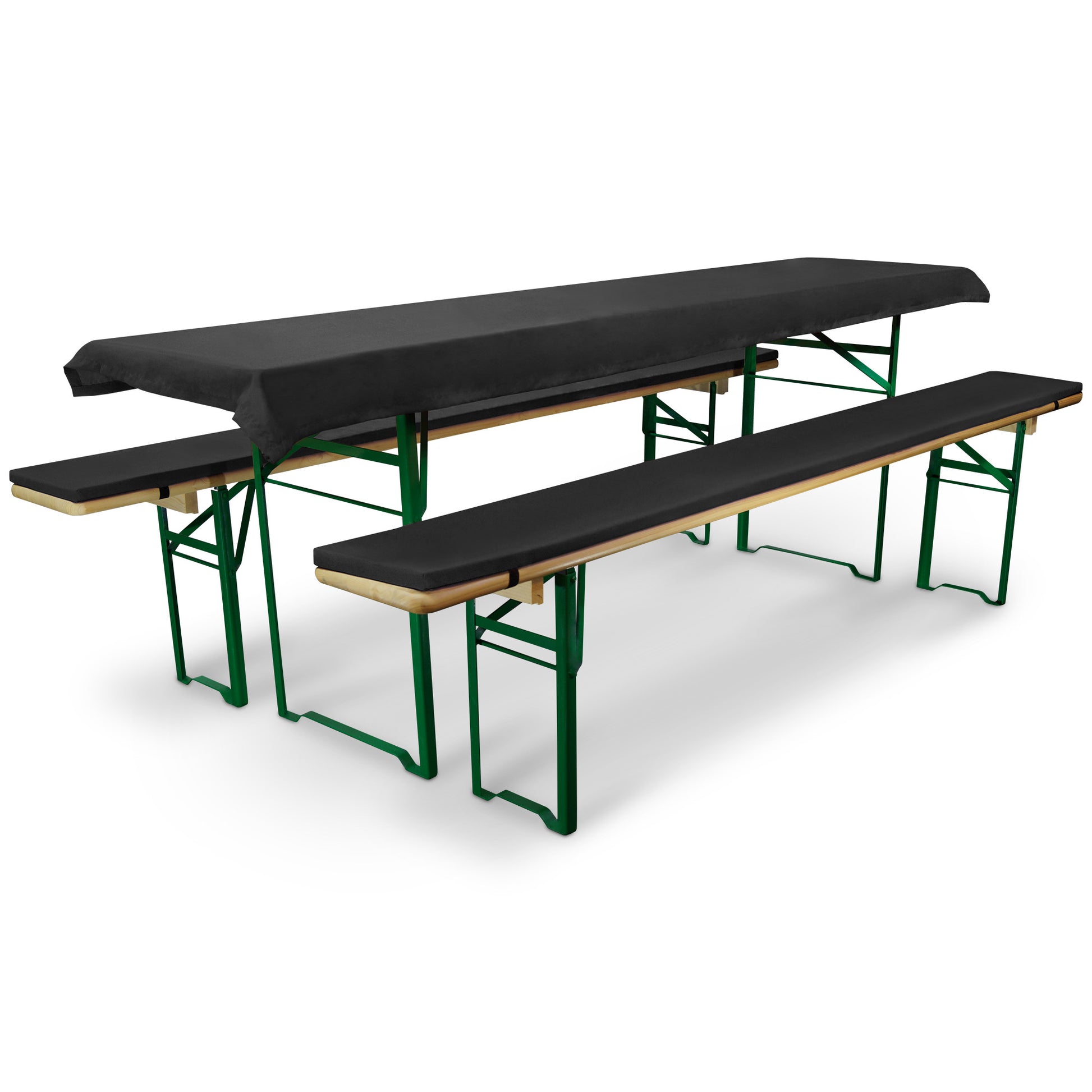 Beautissu 3tlg Hussen für Bierzeltgarnitur – Bierbankauflage Comfort X