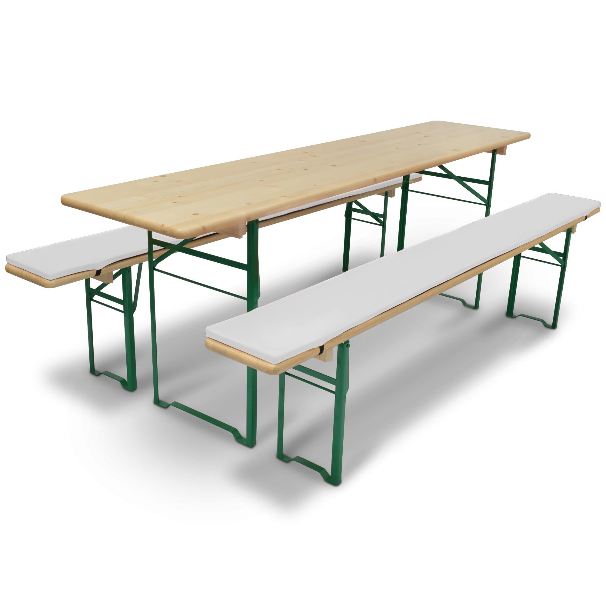 Beautissu 3tlg Hussen für Bierzeltgarnitur – Bierbankauflage Comfort X