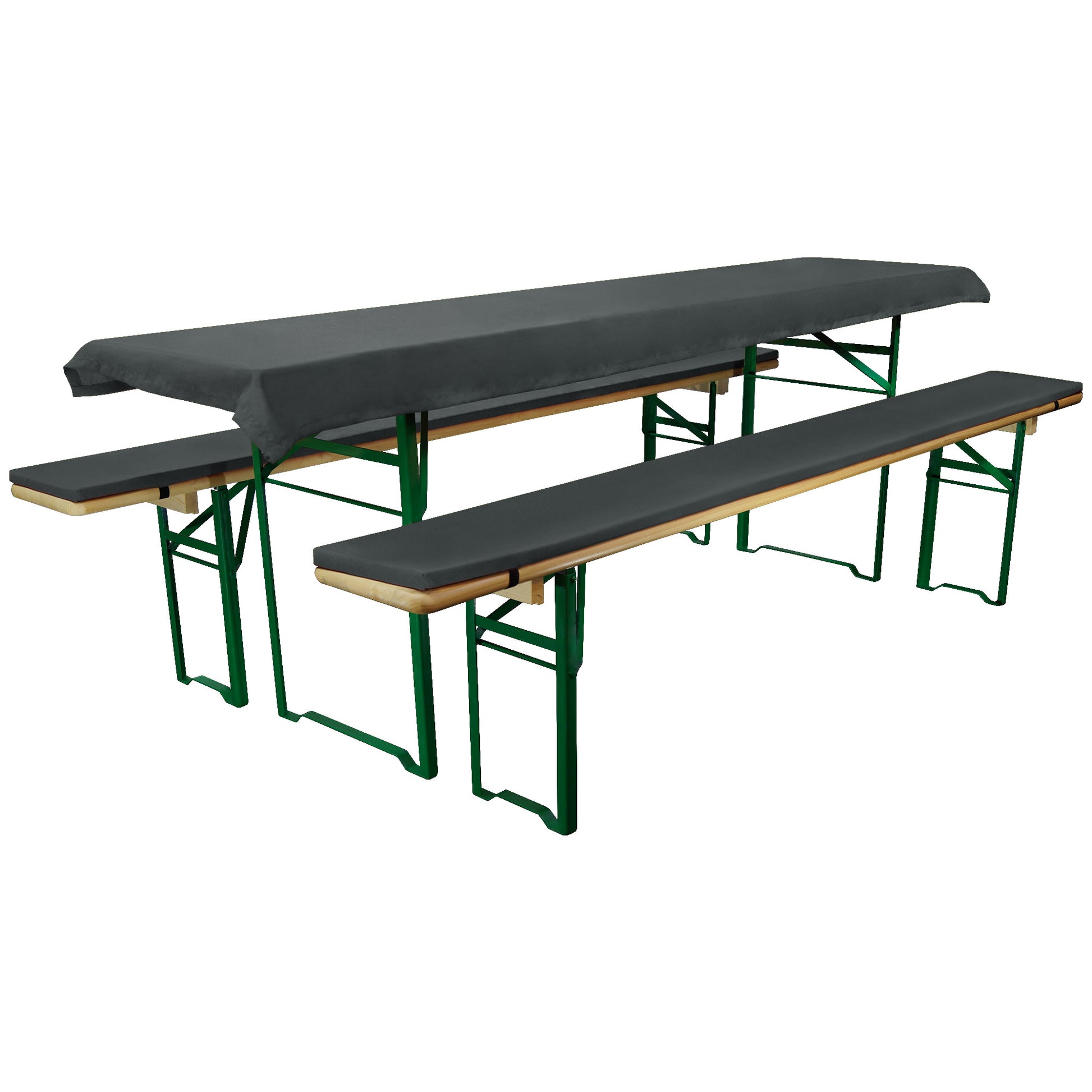 Beautissu 3tlg Hussen für Bierzeltgarnitur – Bierbankauflage Comfort X