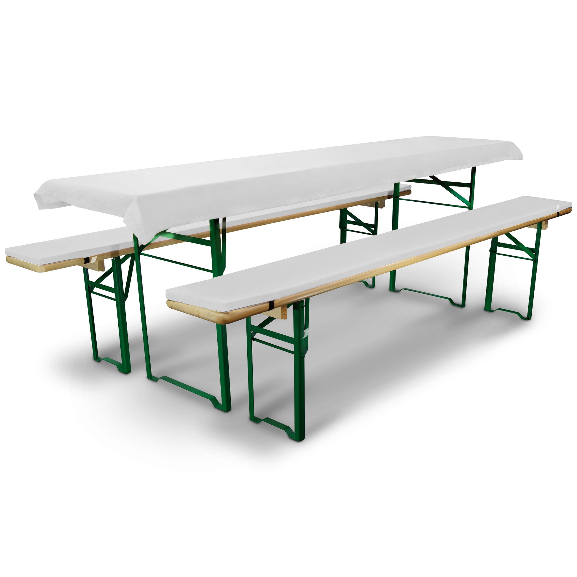 Beautissu 3tlg Hussen für Bierzeltgarnitur – Bierbankauflage Comfort X