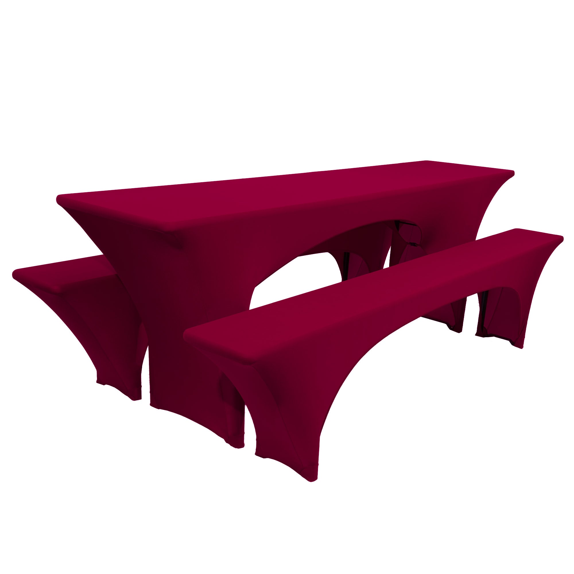 Beautissu 3tlg. Stretch Hussen für Bierzeltgarnitur 200x50/70 cm – Bie