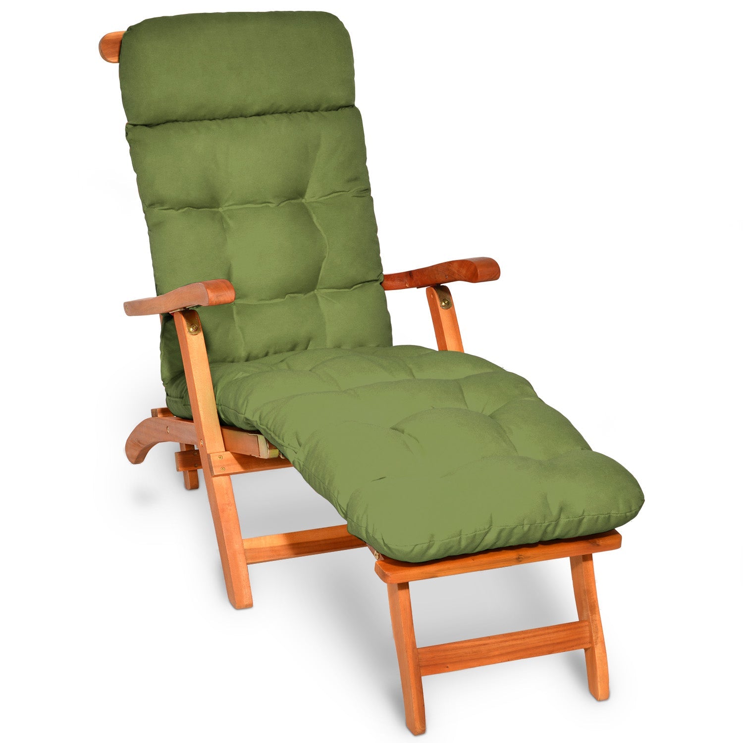 Beautissu Deckchair Auflage mit 8 cm Polsterung, UV-beständig und langlebig für Gartenliegen