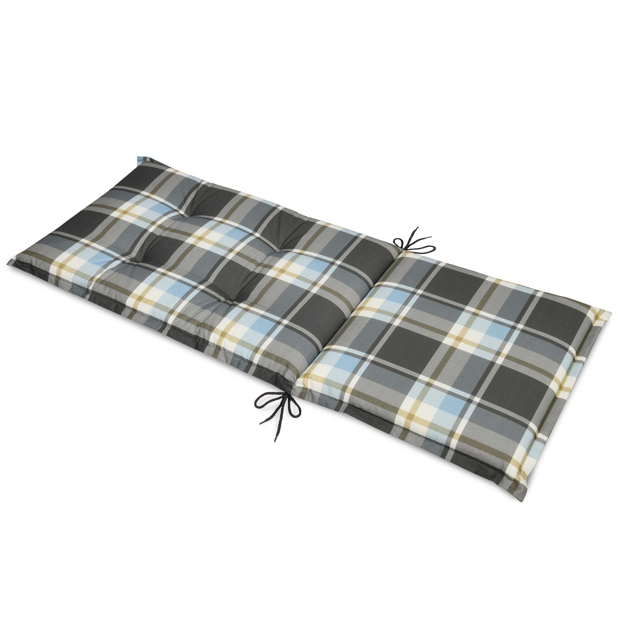 Beautissu Hochlehner Stuhlauflage 120x50x6 cm  – Gartenstuhl Sitzkisse