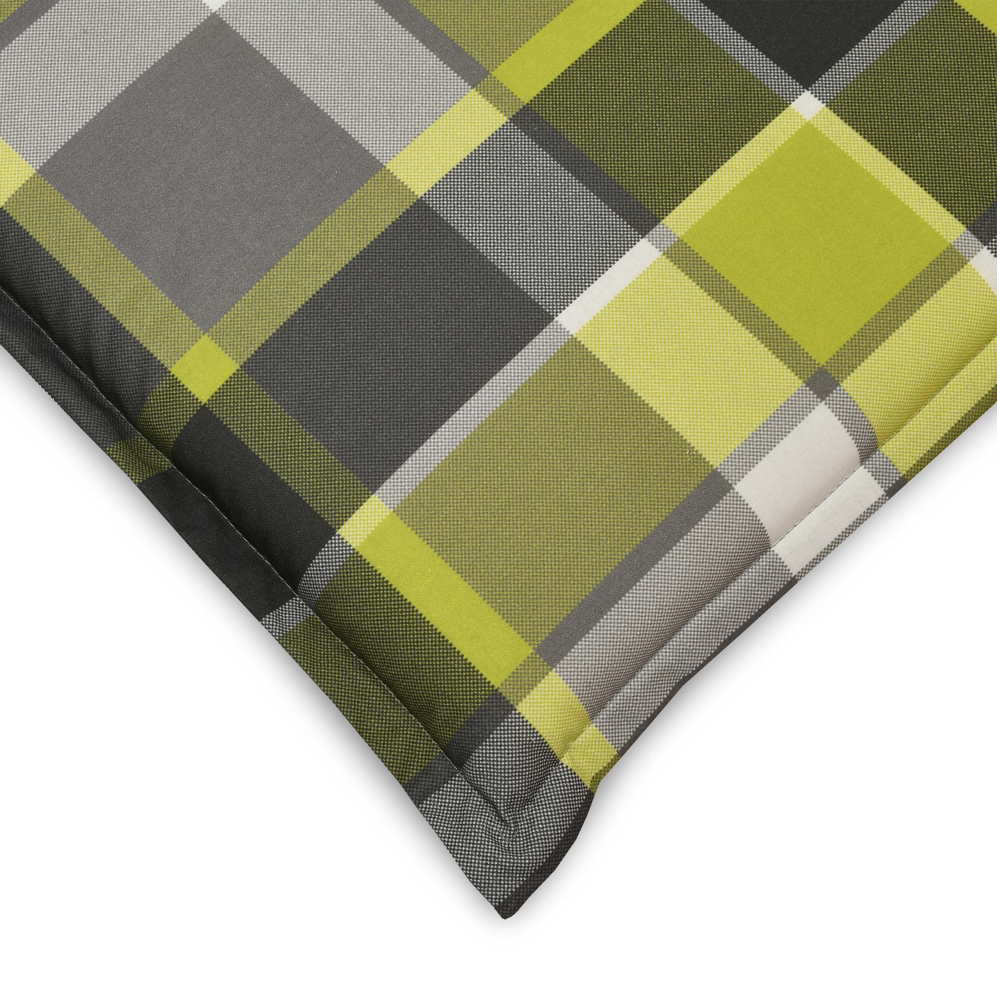 Beautissu Hochlehner Stuhlauflage 120x50x6 cm  – Gartenstuhl Sitzkisse