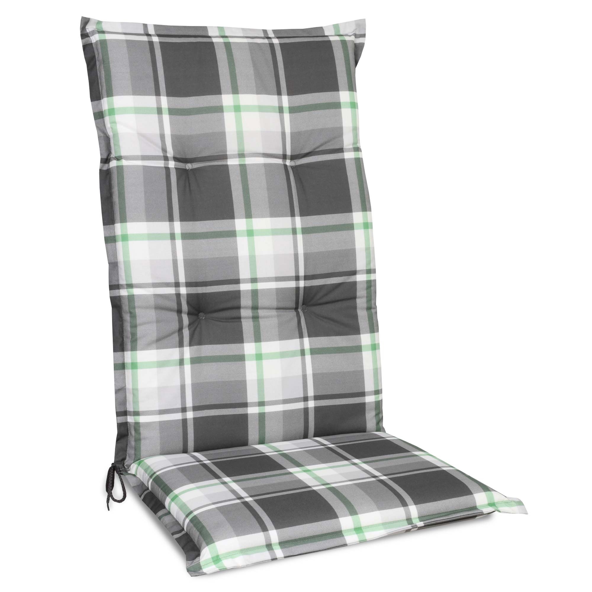 Beautissu Hochlehner Stuhlauflage 120x50x6 cm  – Gartenstuhl Sitzkisse