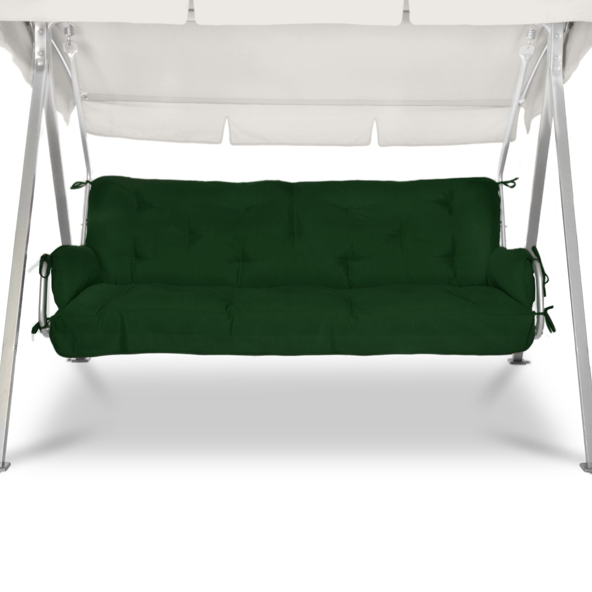 Beautissu Sitzkissen für Hollywoodschaukel mit 2 Seitenkissen 180×50×8