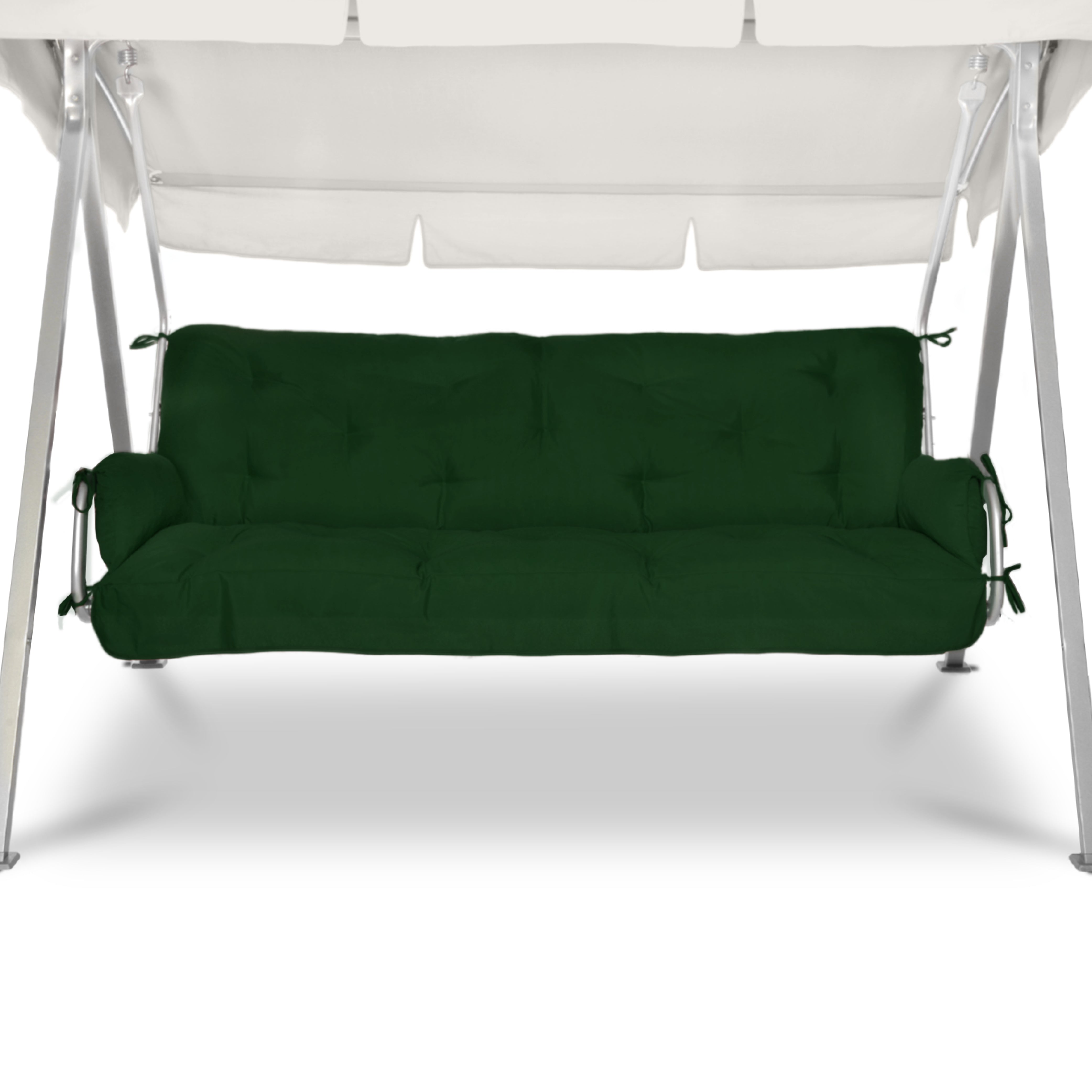 Beautissu Sitzkissen für Hollywoodschaukel mit 2 Seitenkissen 180×50×8