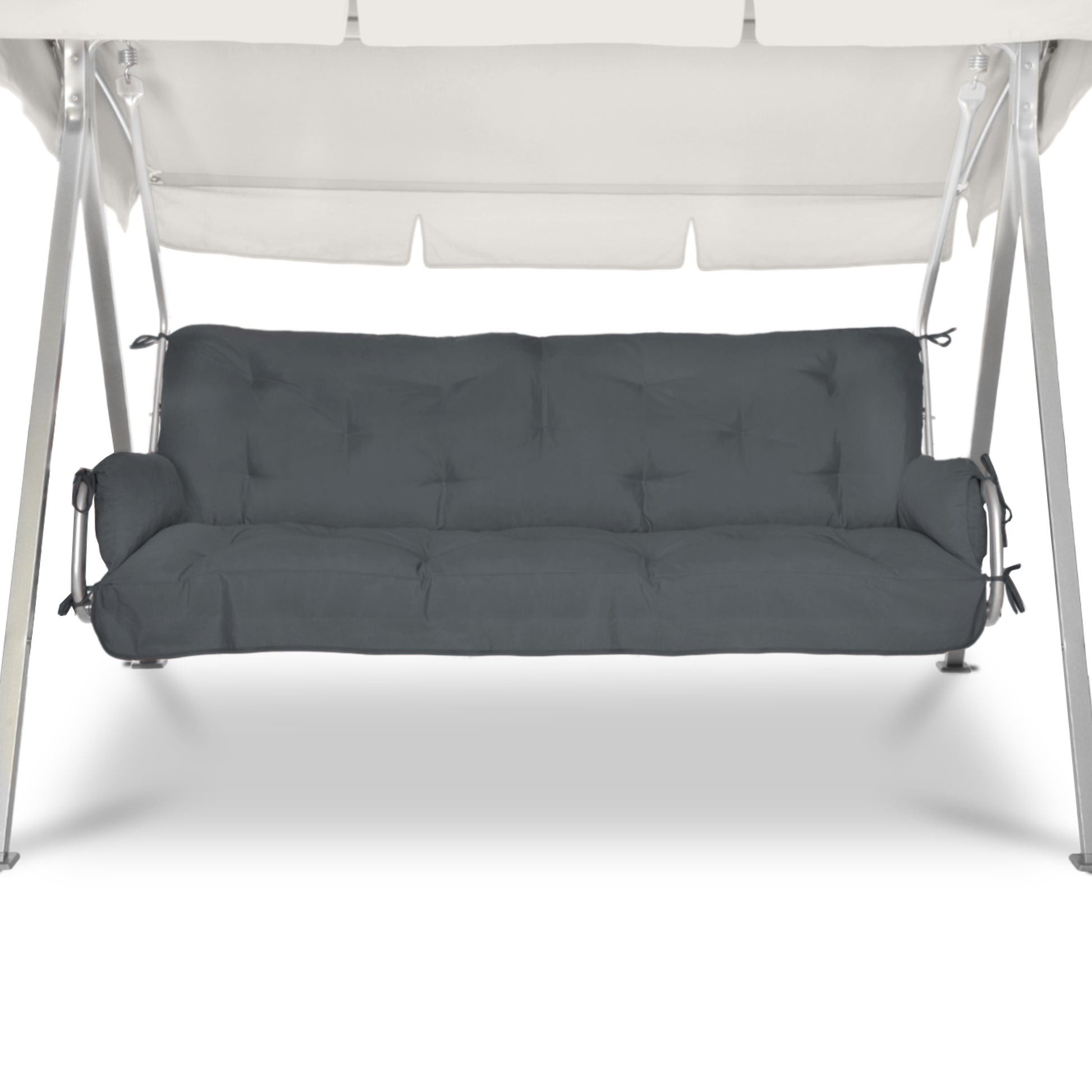 Beautissu Sitzkissen für Hollywoodschaukel mit 2 Seitenkissen 180×50×8