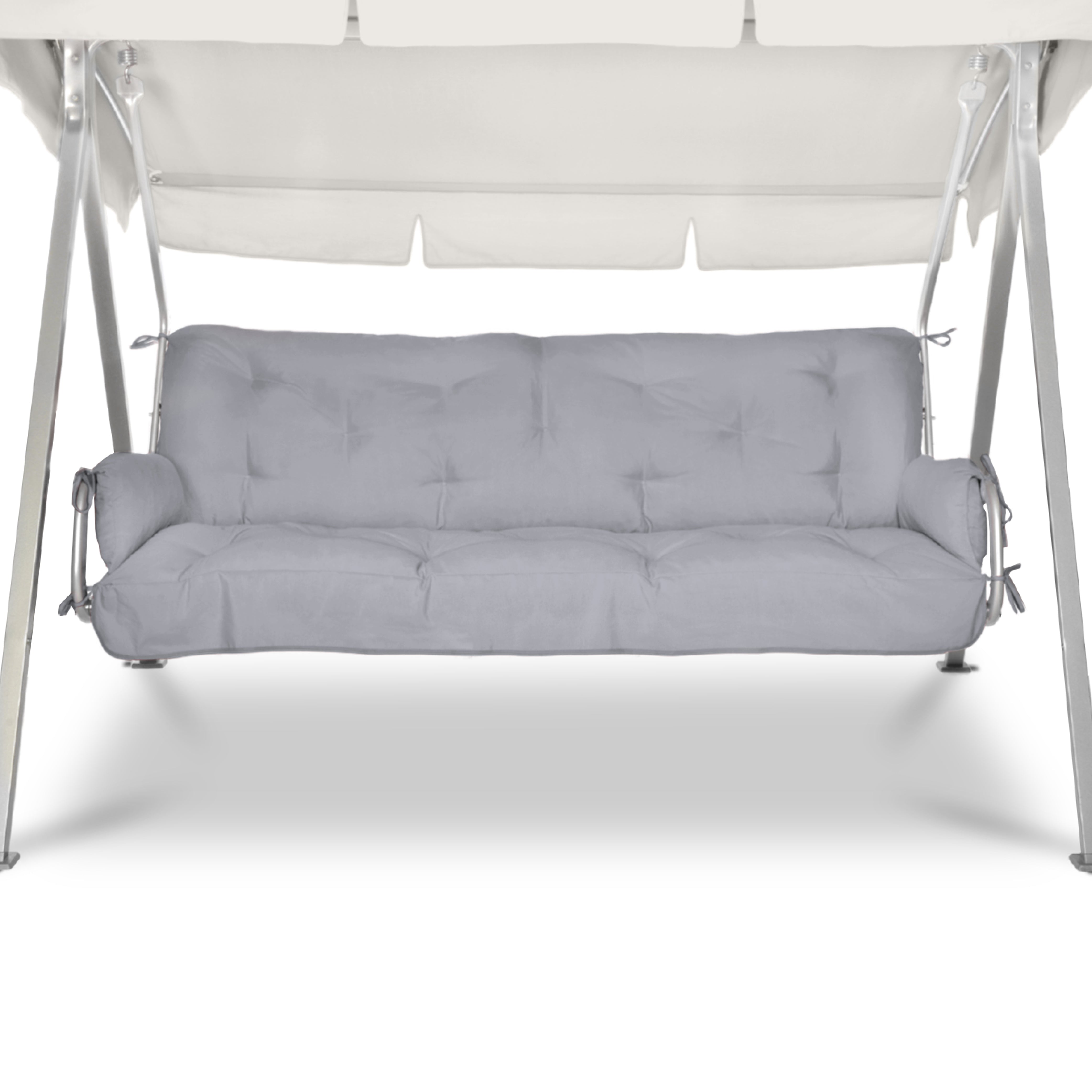 Beautissu Sitzkissen für Hollywoodschaukel mit 2 Seitenkissen 180×50×8