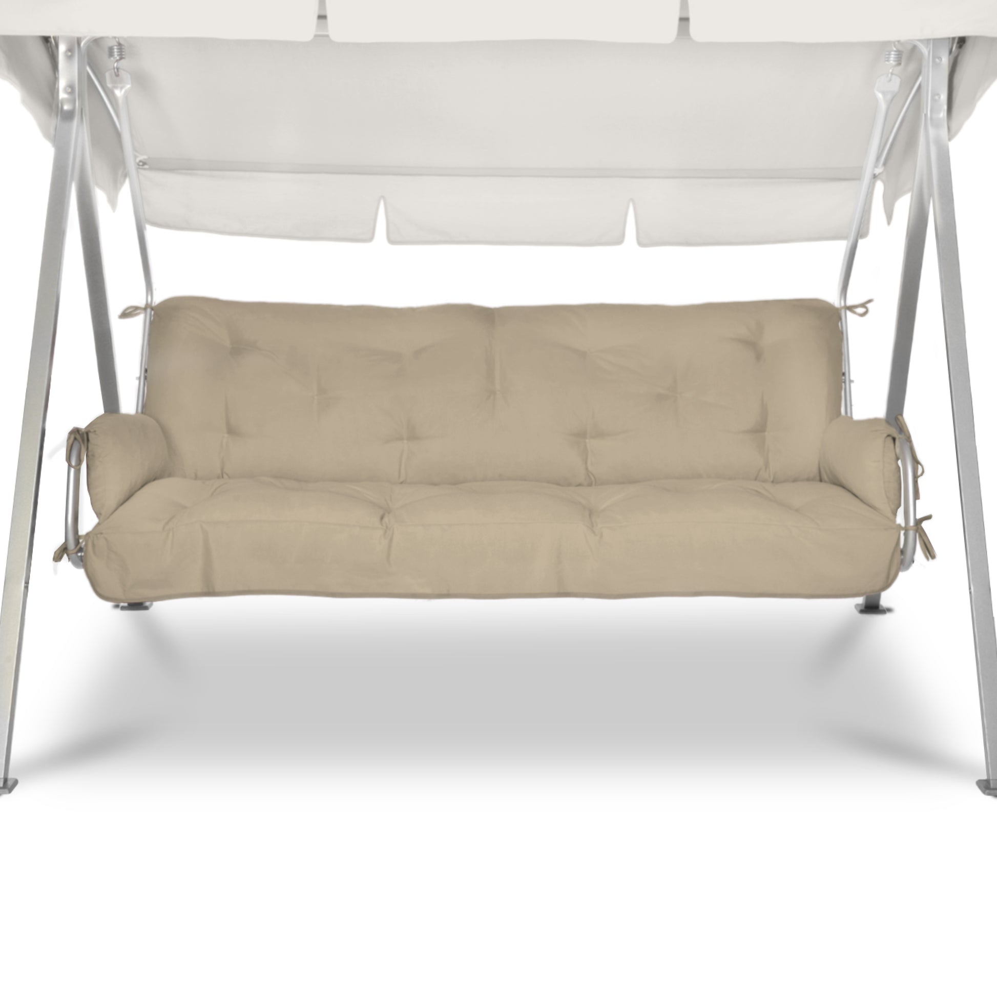 Beautissu Sitzkissen für Hollywoodschaukel mit 2 Seitenkissen 180×50×8