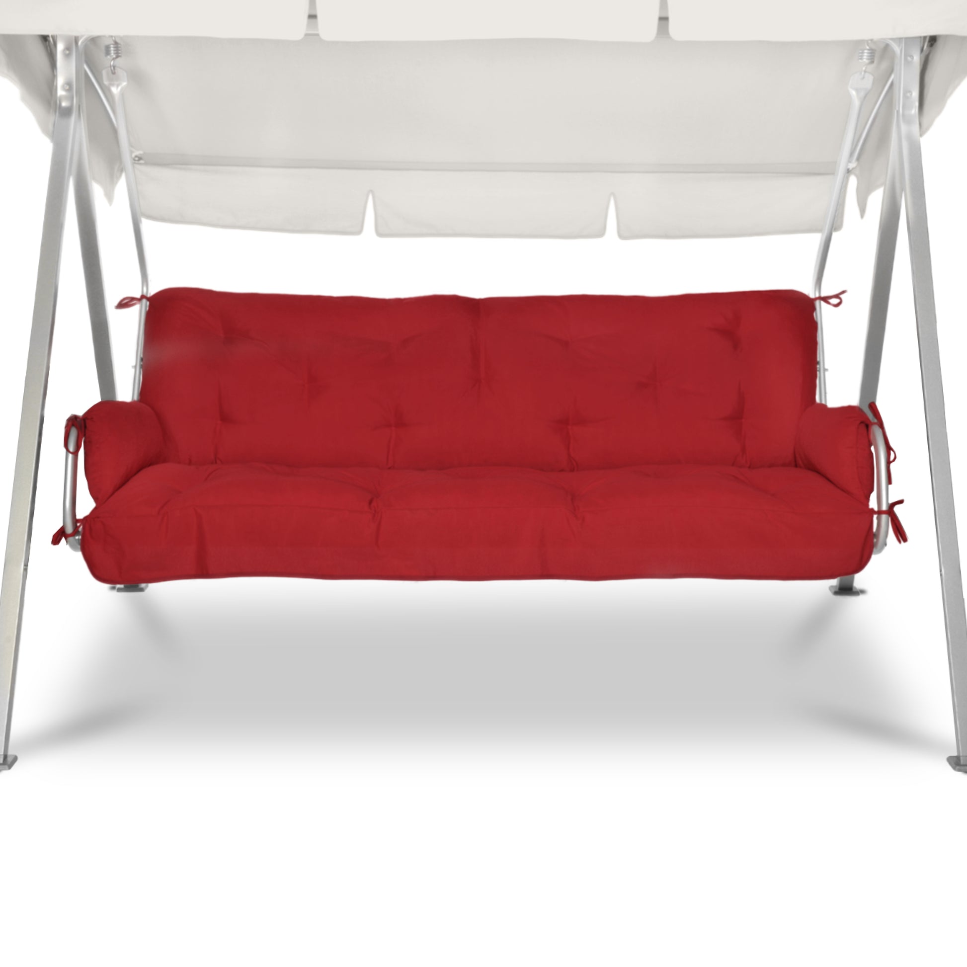 Beautissu Sitzkissen für Hollywoodschaukel mit 2 Seitenkissen 180×50×8