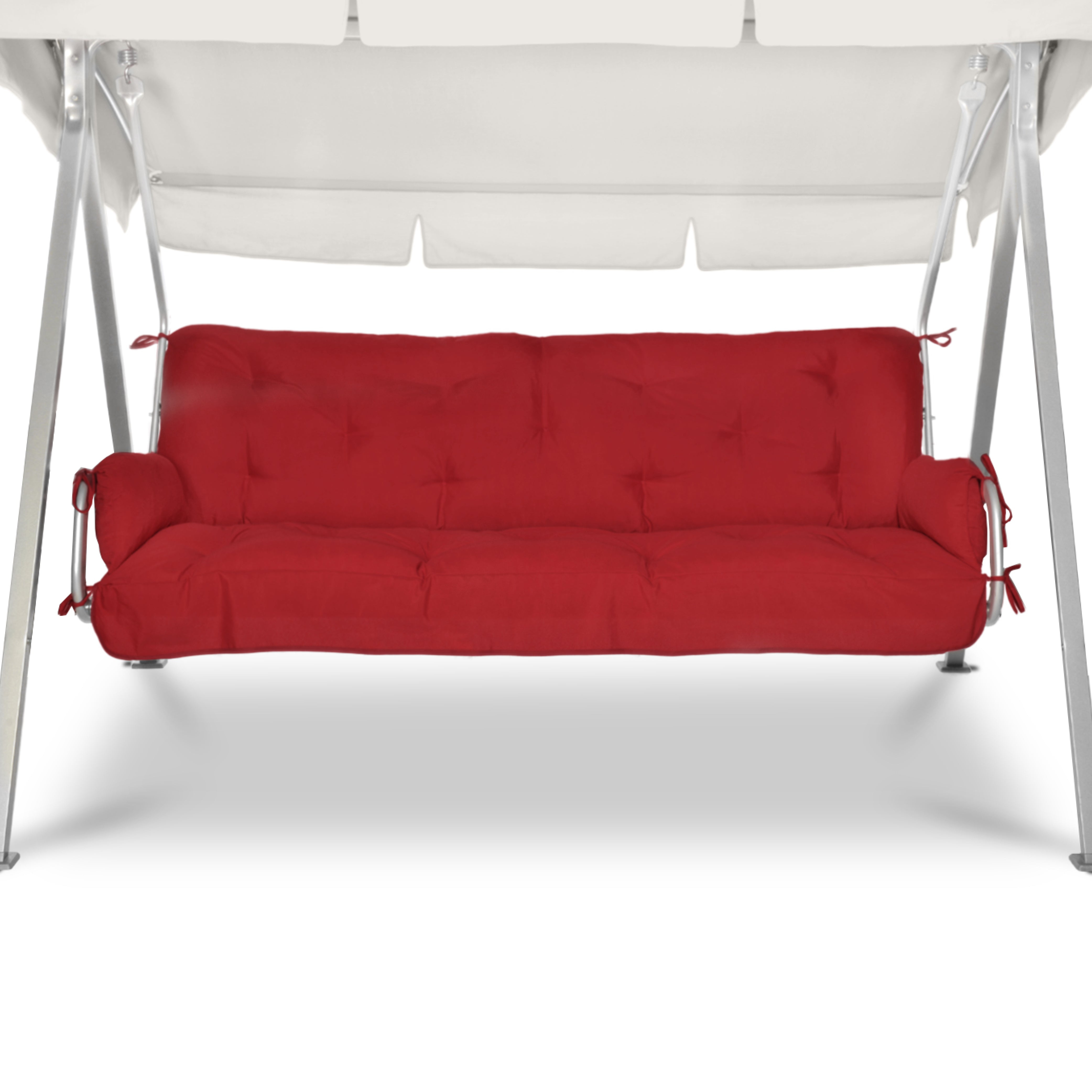 Beautissu Sitzkissen für Hollywoodschaukel mit 2 Seitenkissen 180×50×8