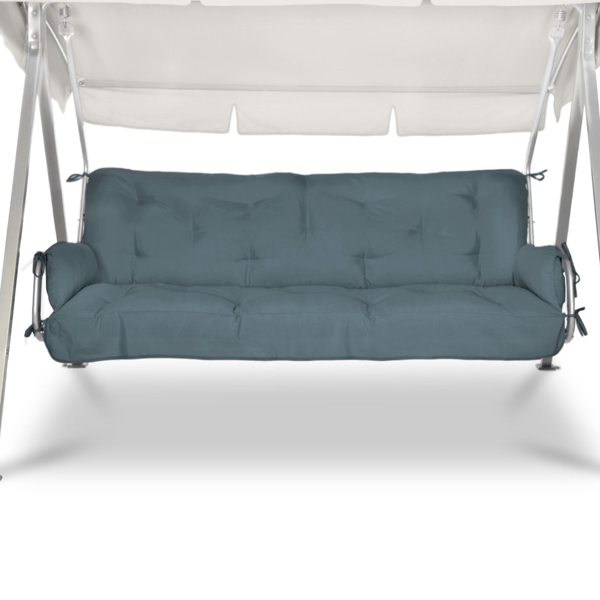 Beautissu Hollywoodschaukel Gartenauflage mit 2 Seitenkissen und 8 cm Polsterung, UV-beständig und OEKO-TEX zertifiziert