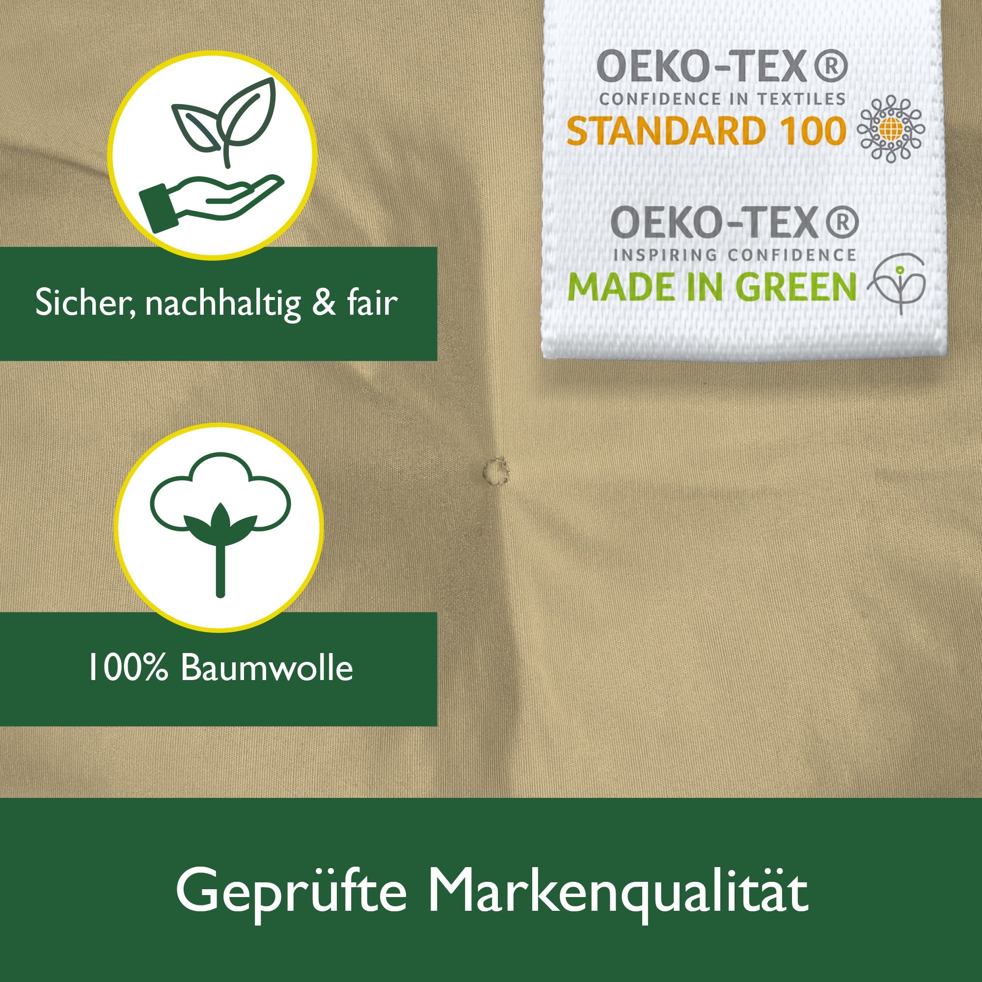 Beautissu Hollywoodschaukel Gartenauflage mit 8 cm Polsterung und 2 Seitenkissen, UV-beständig, robust, made in EU