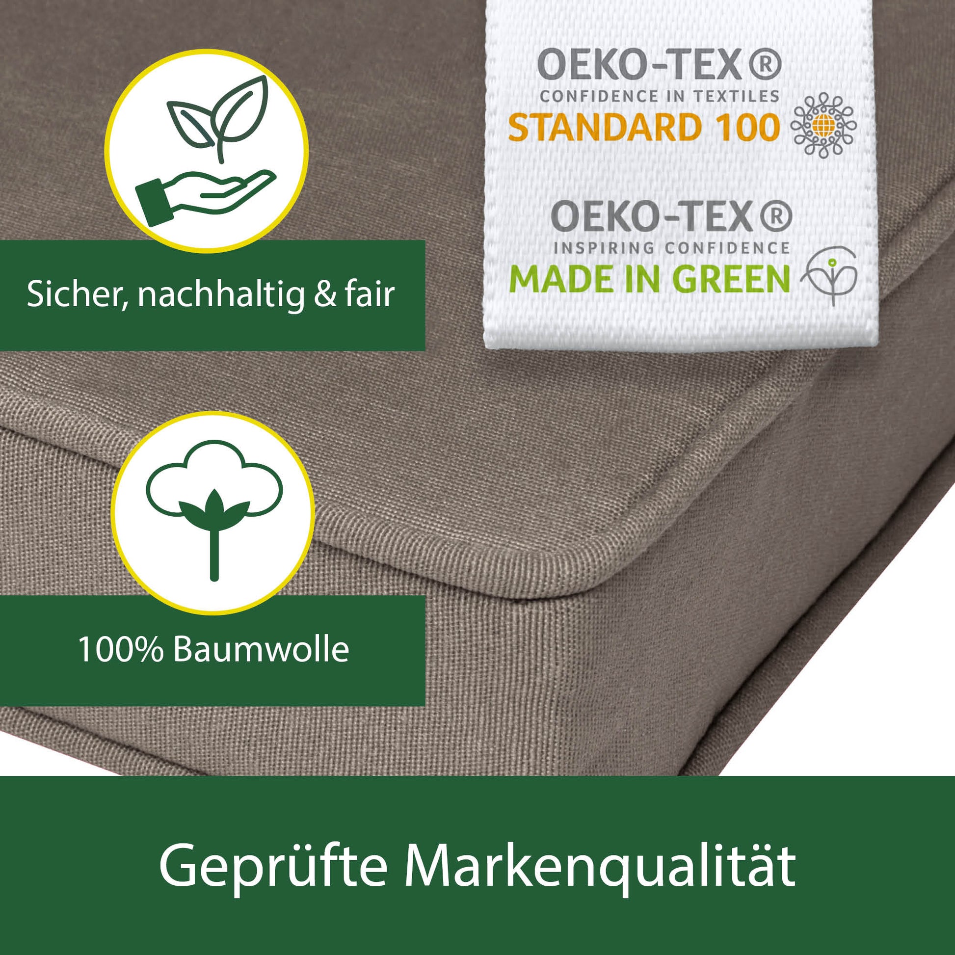 Beautissu Sitzkissen 2er Set für Hollywoodschaukel mit robustem, UV-beständigem Polyesterbezug und formstabiler Polyurethan-Polsterung