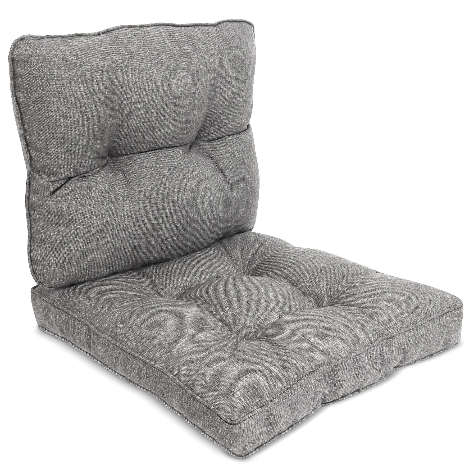 Beautissu Outdoor Lounge Rückenkissen & Sitzkissen 10/12 cm dick Hellg