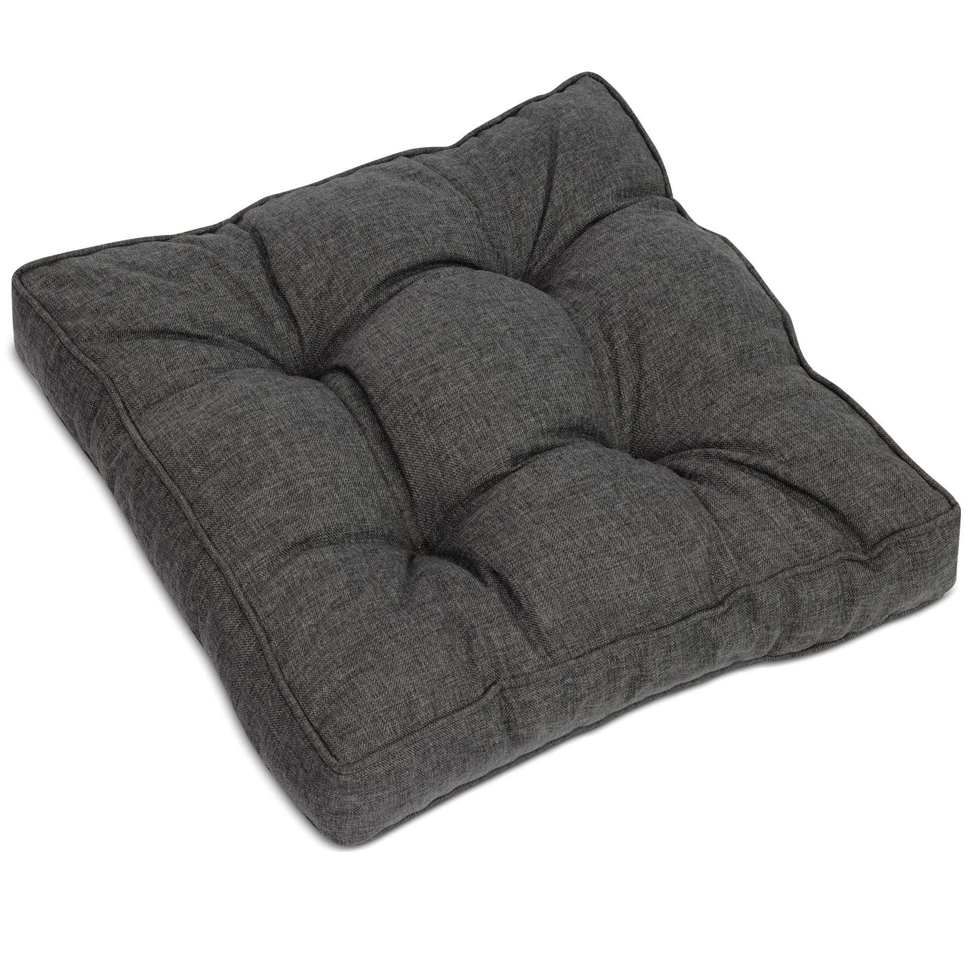 Beautissu Outdoor Lounge Rückenkissen & Sitzkissen 10/12 cm dick Anthr