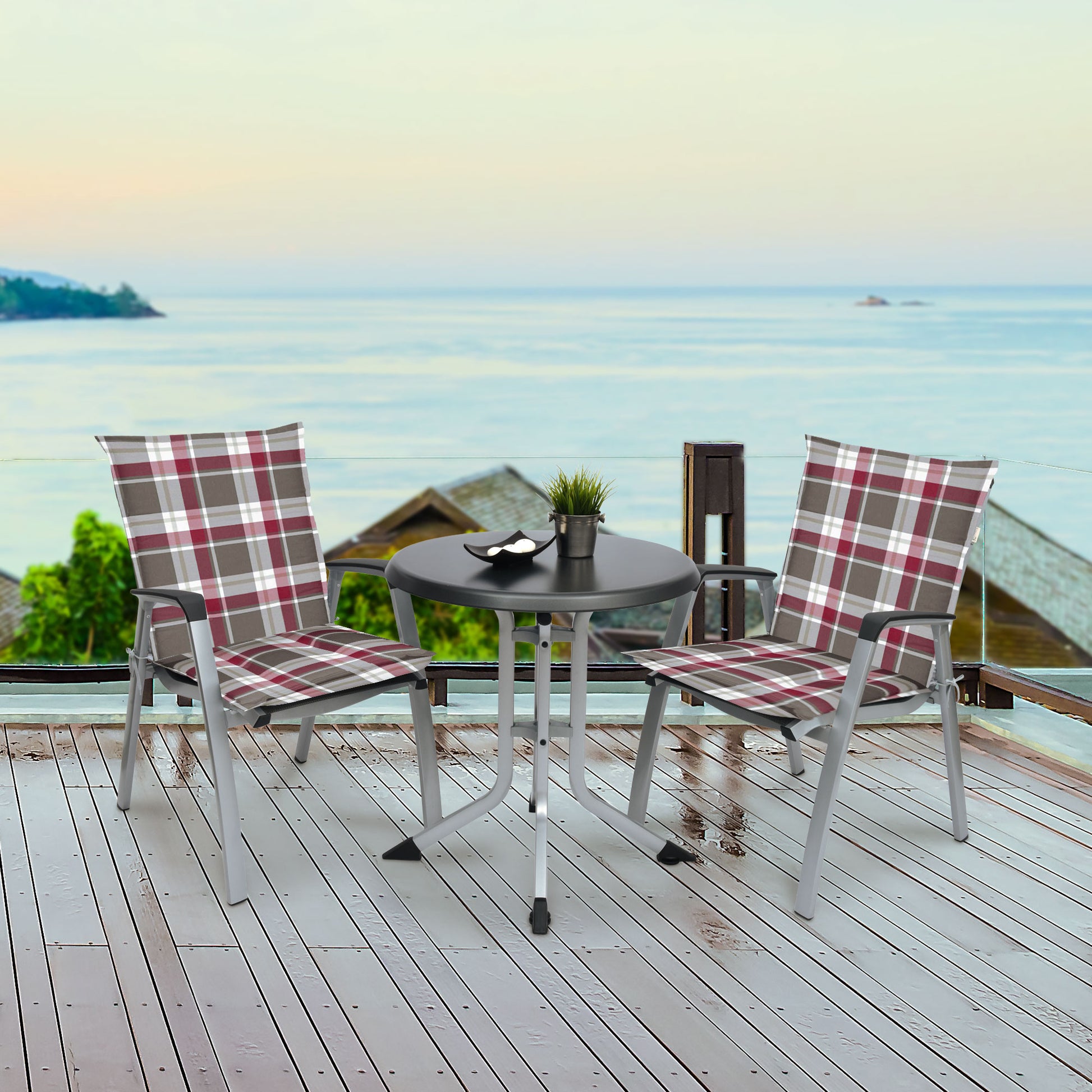 Beautissu Niederlehner Stuhlauflage 100x50x6 cm  – Gartenstuhl Sitzkis