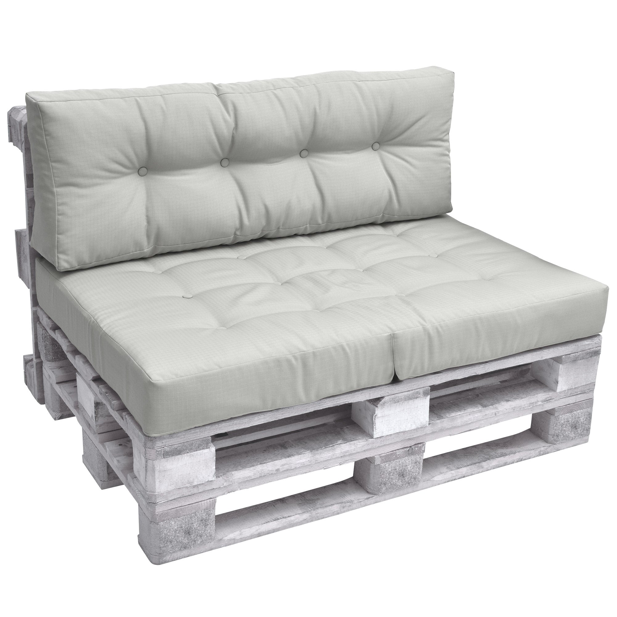 Beautissu Outdoor Palettenkissen Rücken-, Sitz- & Seitenkissen für Eur