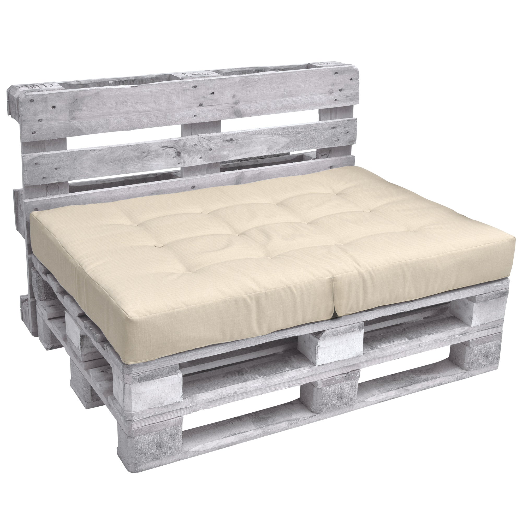 Beautissu Outdoor Palettenkissen Rücken-, Sitz- & Seitenkissen für Eur