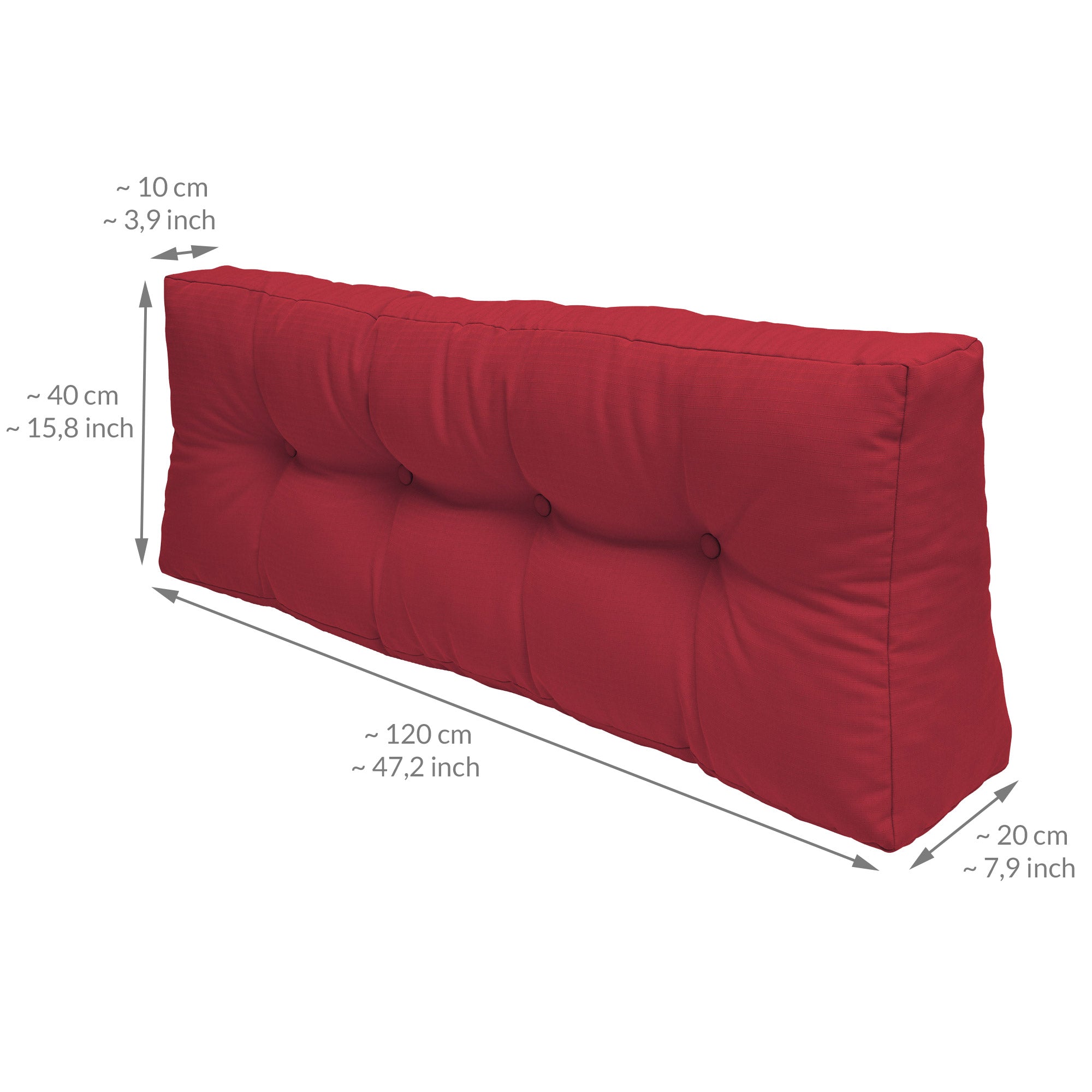 Beautissu Outdoor Palettenkissen Rücken-, Sitz- & Seitenkissen für Eur