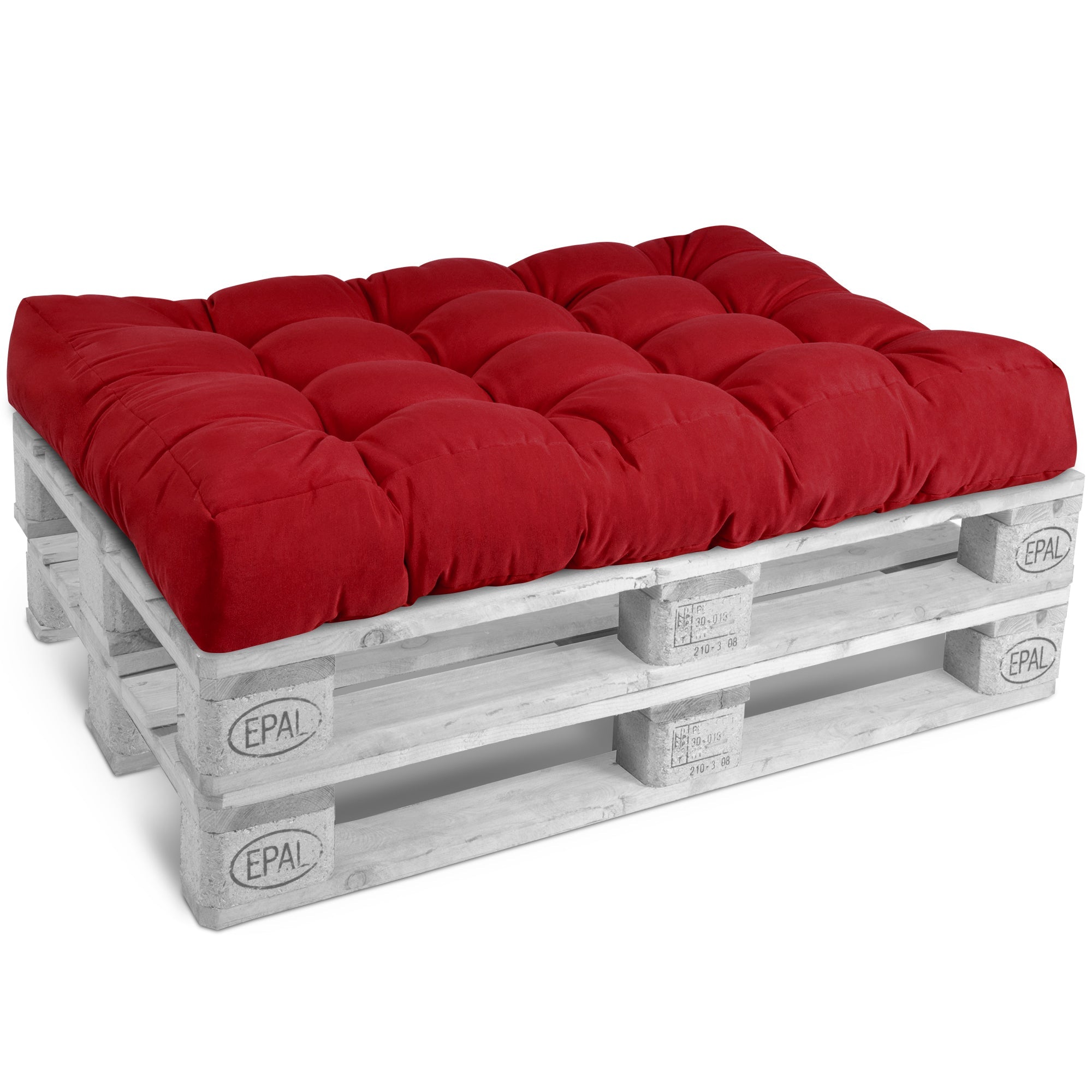 Outdoor Palettenkissen 120x80 cm für Europaletten mit robustem Polyesterbezug und komfortabler Polsterung für Balkon und Terrasse