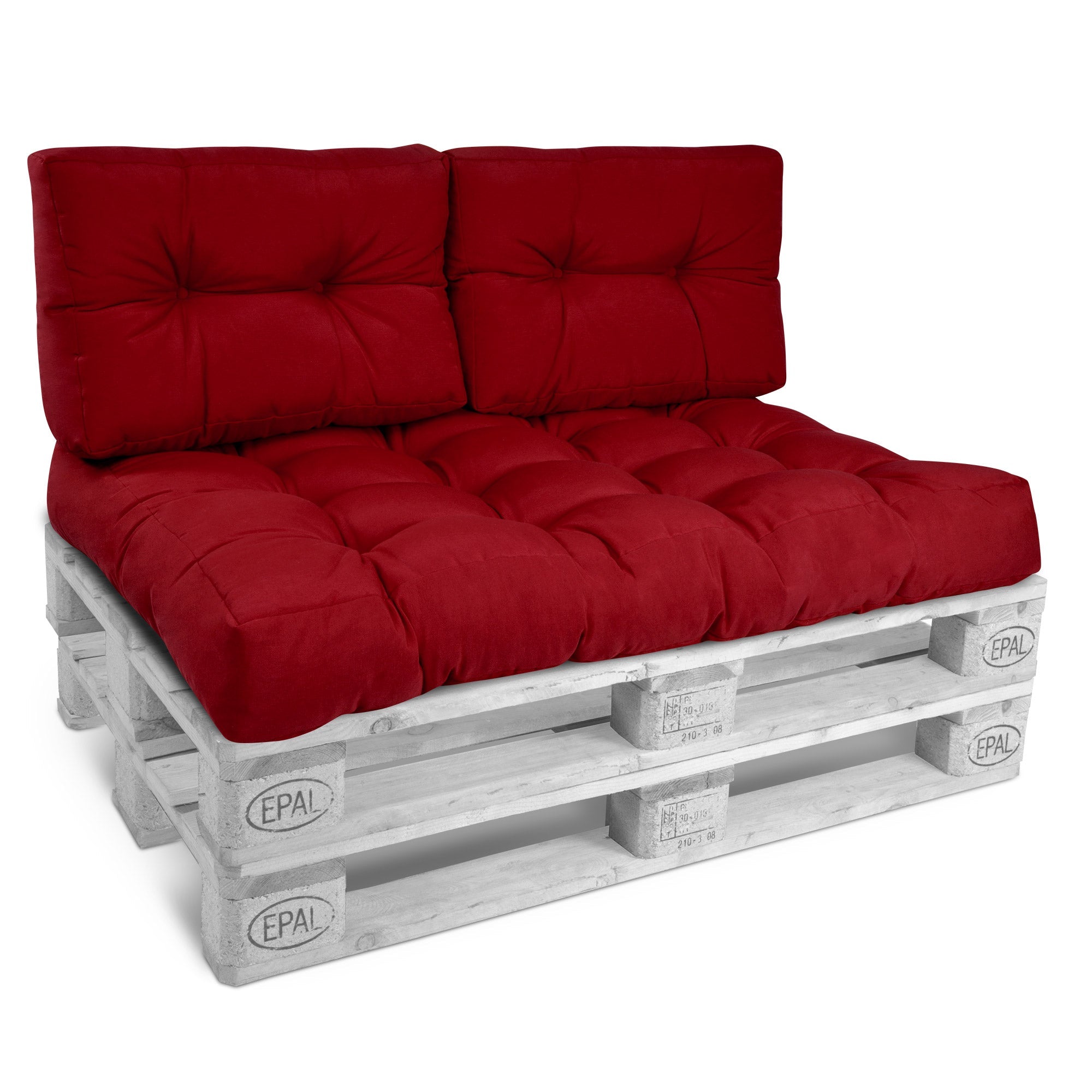 Beautissu Outdoor Palettenkissen Rücken-, Sitz- & Seitenkissen für Eur