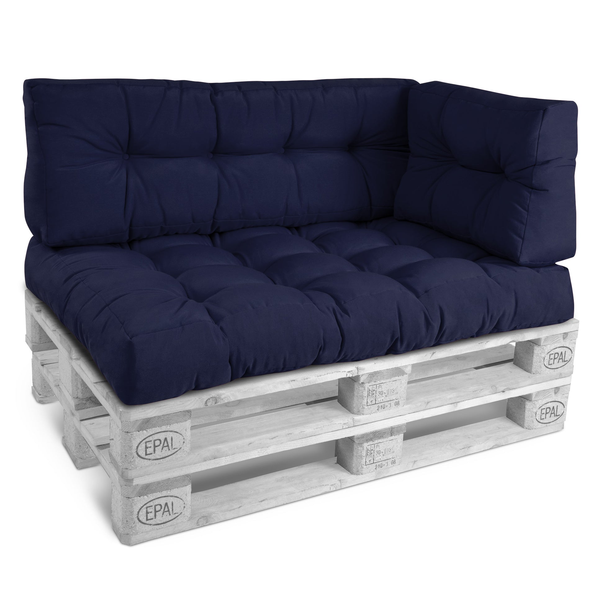 Beautissu Outdoor Palettenkissen Rücken-, Sitz- & Seitenkissen für Eur