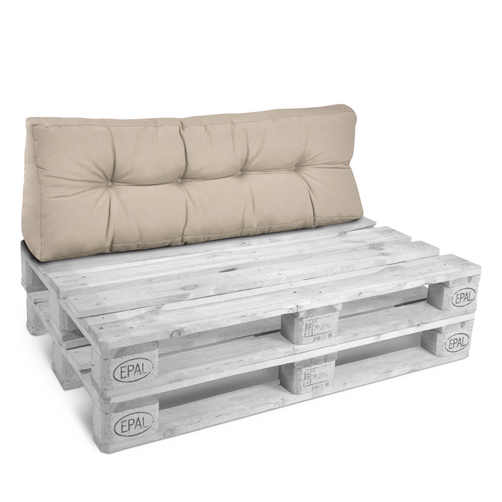Beautissu Outdoor Palettenkissen Rücken-, Sitz- & Seitenkissen für Eur