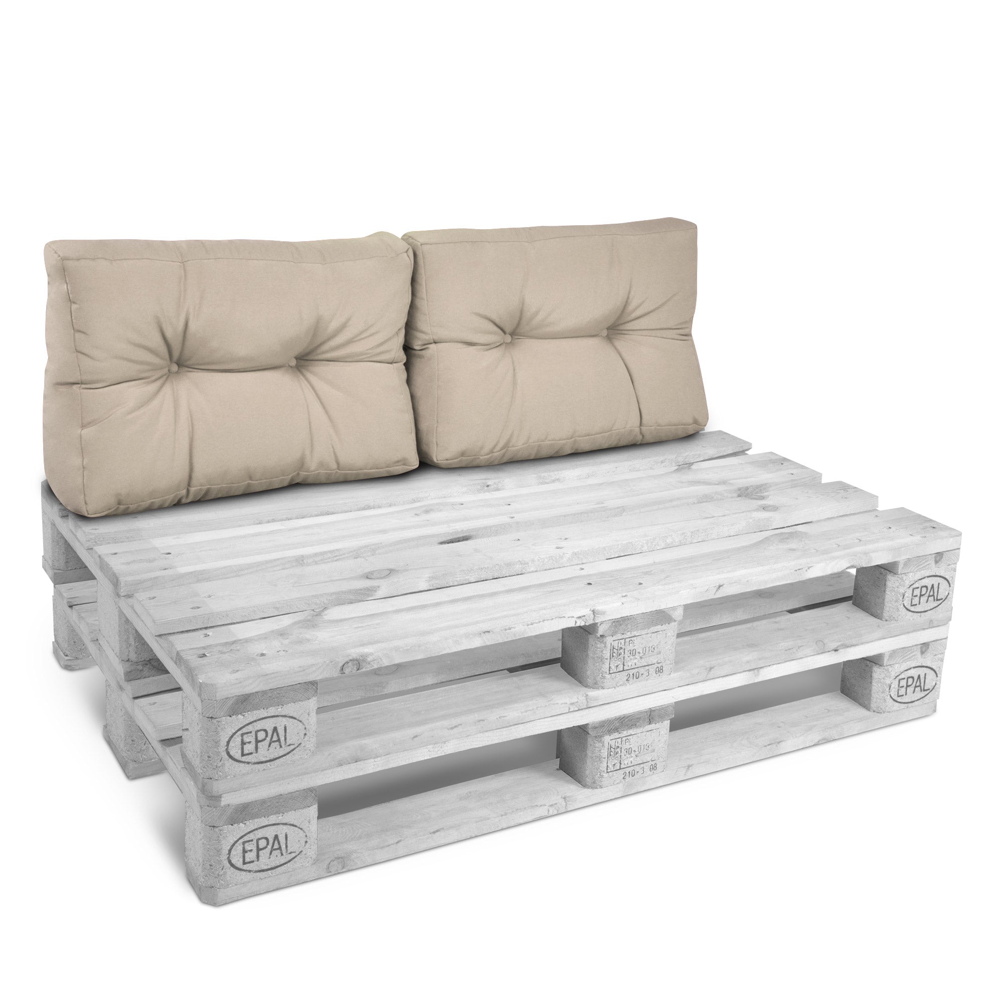 Beautissu Outdoor Palettenkissen Rücken-, Sitz- & Seitenkissen für Eur