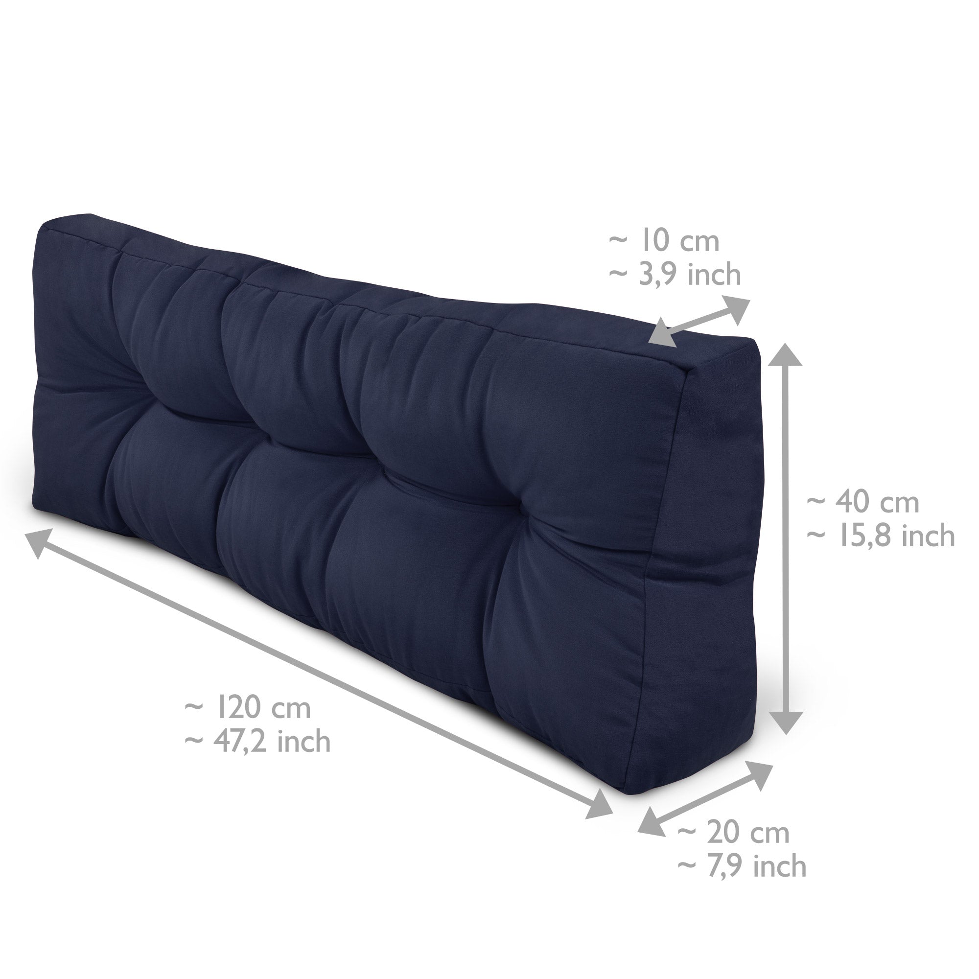 Beautissu Outdoor Palettenkissen Rücken-, Sitz- & Seitenkissen für Eur