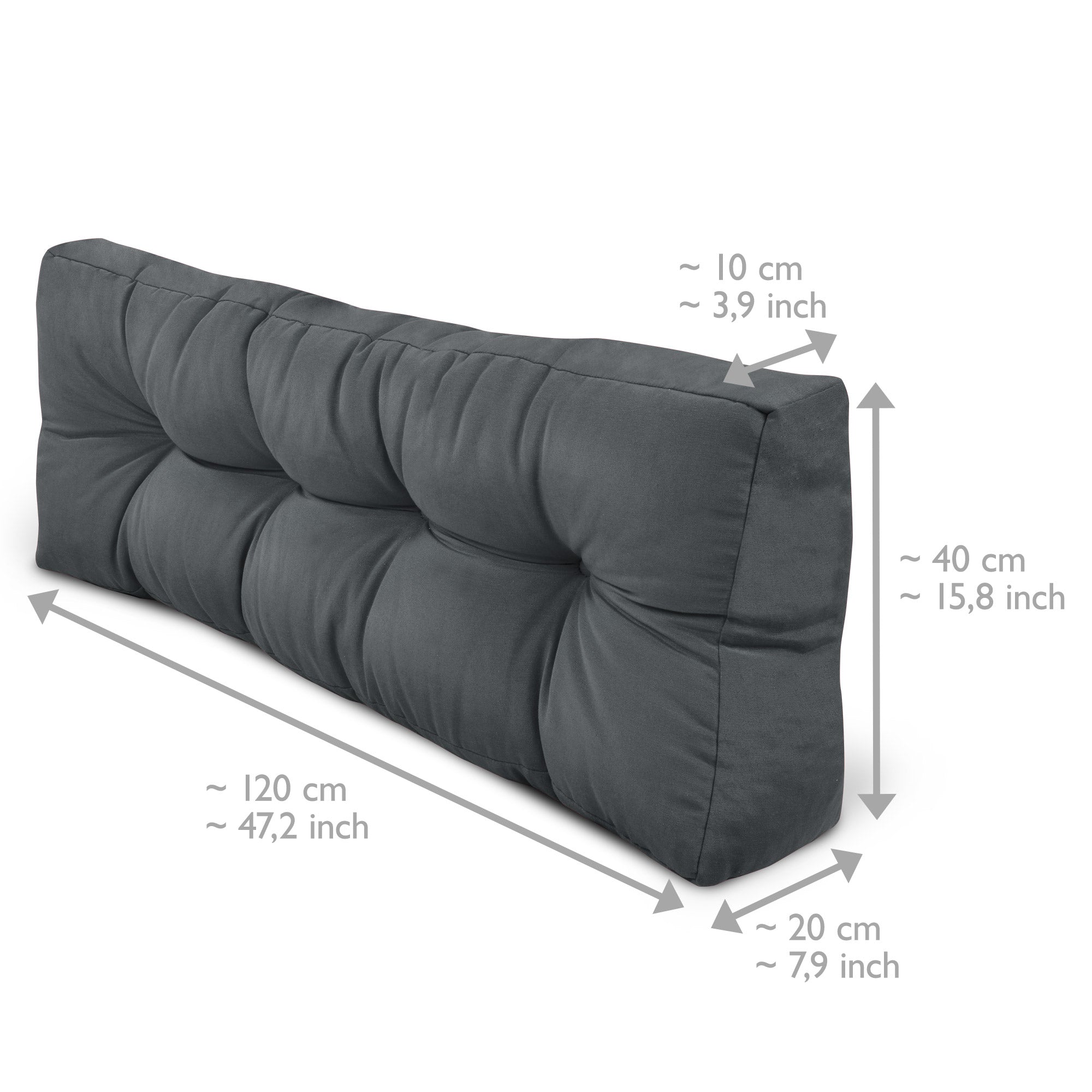 Beautissu Outdoor Palettenkissen Rücken-, Sitz- & Seitenkissen für Eur