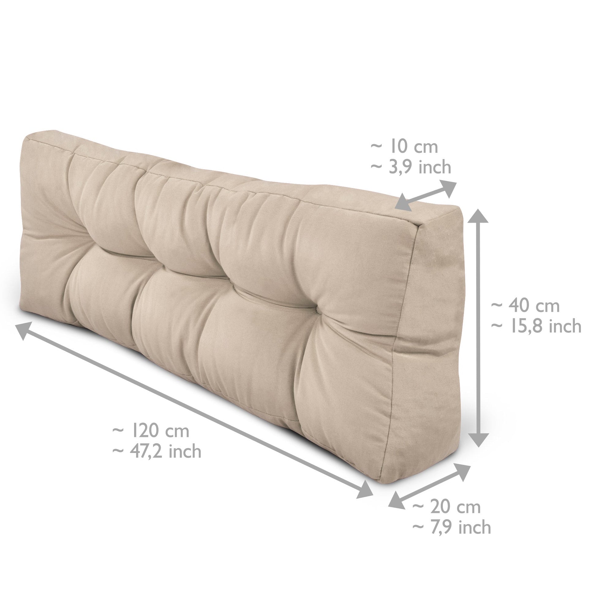 Beautissu Outdoor Palettenkissen Rücken-, Sitz- & Seitenkissen für Eur