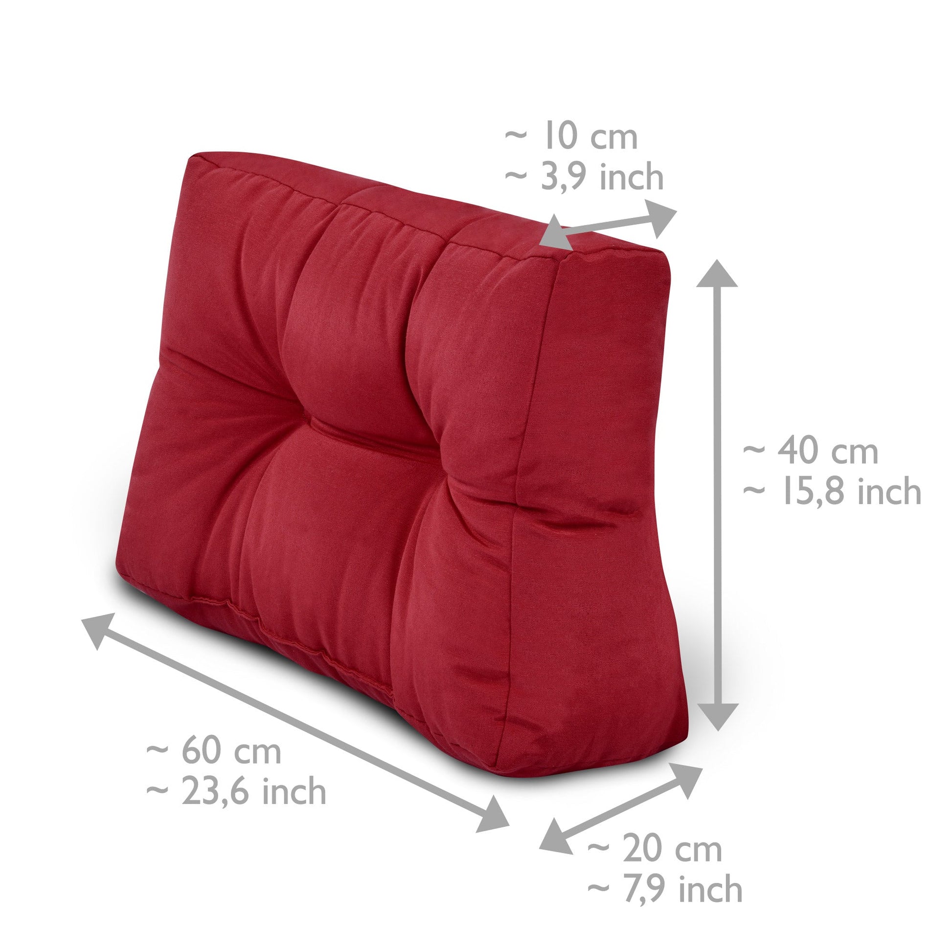 Outdoor Palettenkissen Set mit 2 Rückenkissen und 1 Sitzkissen für Europaletten, modernes Design und hoher Sitzkomfort
