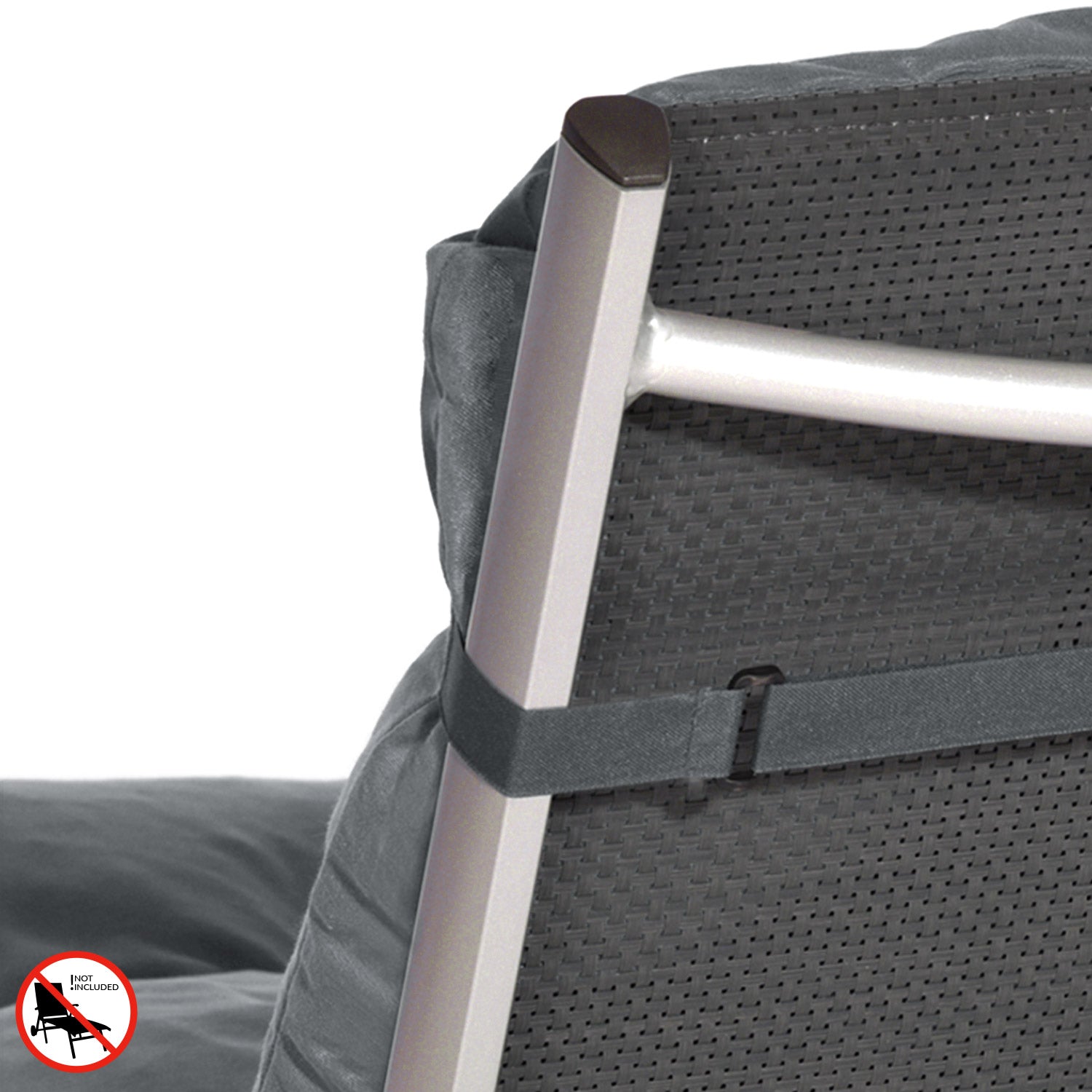 Beautissu Liegestuhl Polster Outdoor 190x60x8 cm – Rollliegenauflage F