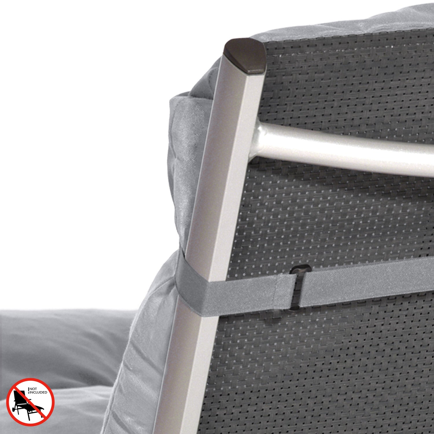 Beautissu Liegestuhl Polster Outdoor 190x60x8 cm – Rollliegenauflage F