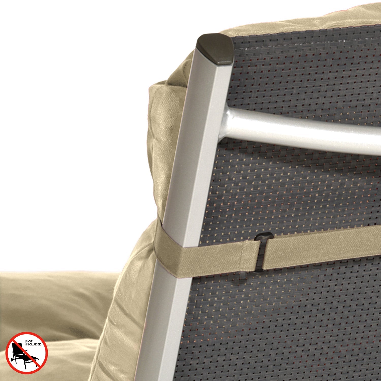 Beautissu Gartenliegenauflage Rollliegenauflage 190x60x8 cm mit UV-beständigem Polyesterbezug und dicker Polsterung